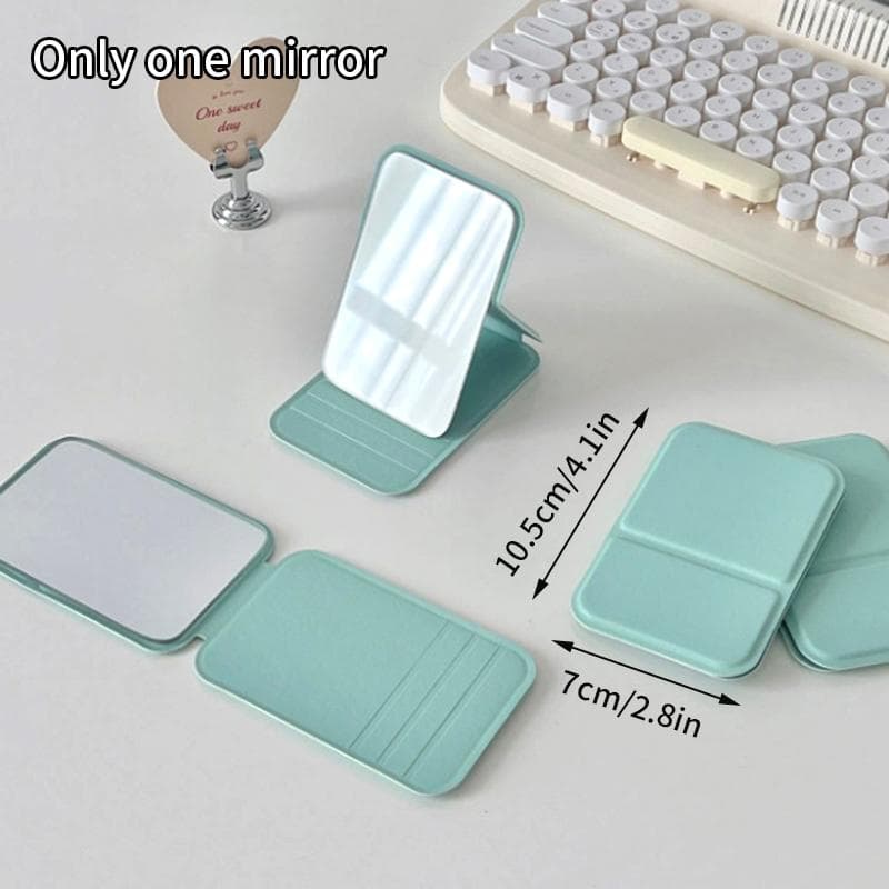 Desktop Foldable Cosmetic Mirror Simple Portable Handheld Makeup Mirror Easy To Carry Travel Makeup Mirrors Pocket Mirrors as picture