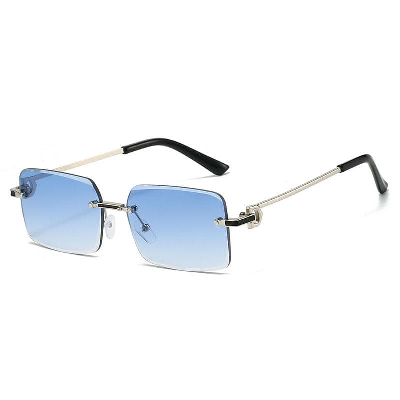 Fashion Rimless Square Metal Sunglasses UV400 for Women Men High Quality Party Travel Sun Glasses