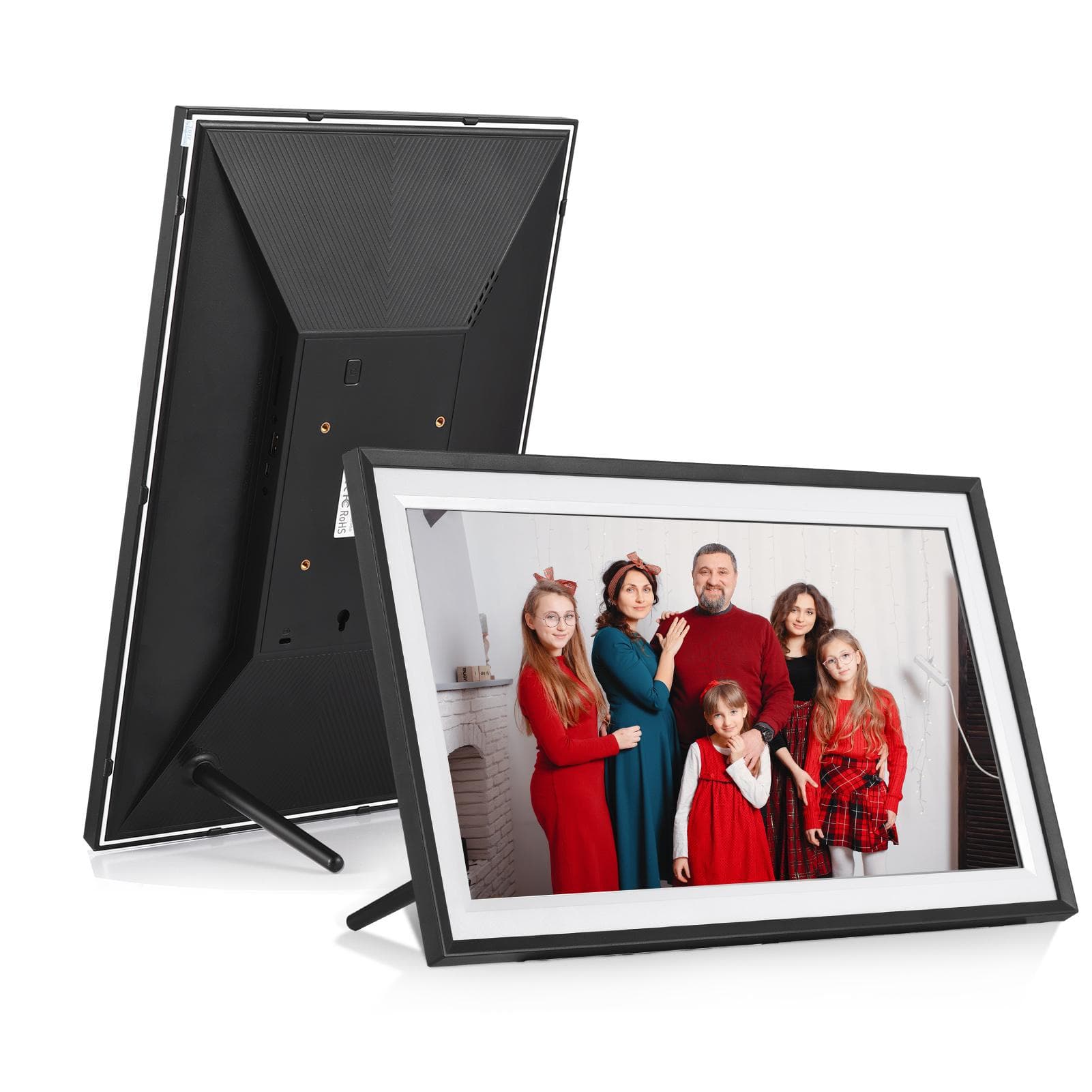 Andoer 15.6-Inch WiFi Digital Photo Frame Cloud Digital Picture Frame 1920*1080 TFT Screen Touch EU Plug black