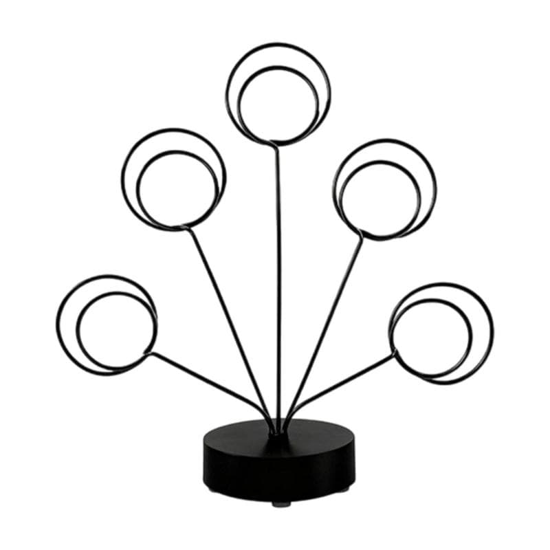 Decorative Wooden Photo Display Tree For Parties Weddings Birthdays 5 Branch And Flexible Wire Holders Organiser black