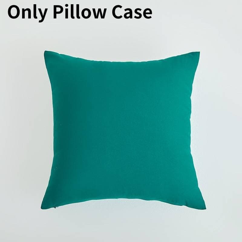 Luxurious Thick Plain Polyester Cushion Cover For Sofa And Living Room 18x18 Inches Spruce Green