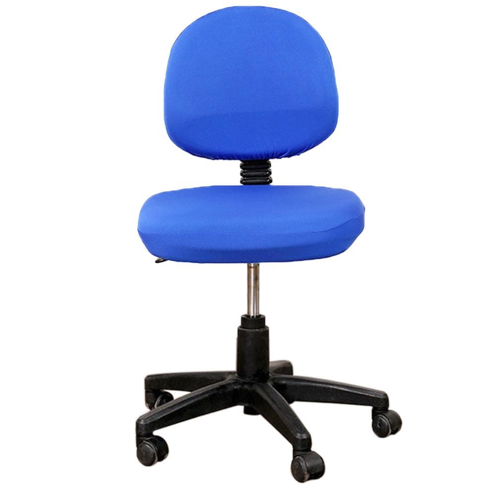 2 Pcs Universal Computer Office Chair Backrest Cover Protective Stretchable Rotating Drafting Chair blue