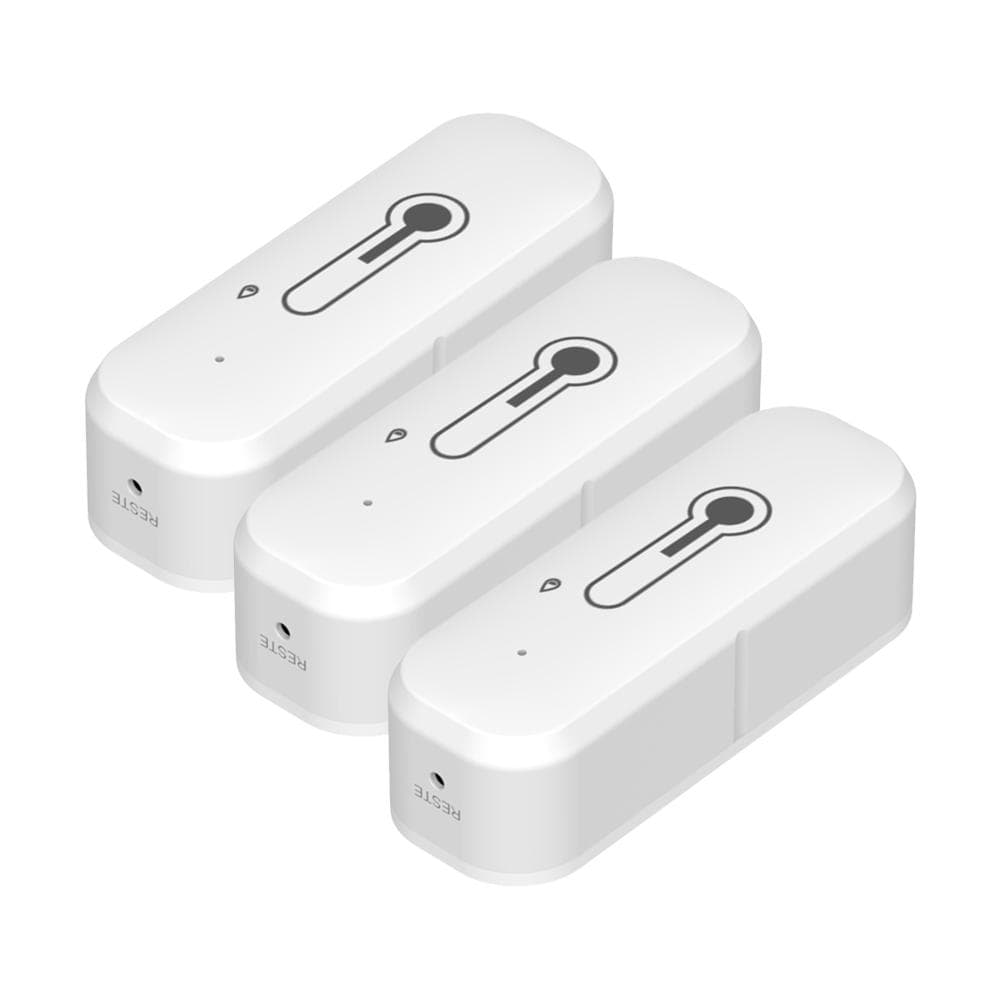WiFi Temperature Humidity Sensor Tuya APP Smart Control Mobile Phone Reminder Sharing Device 3 Pack white