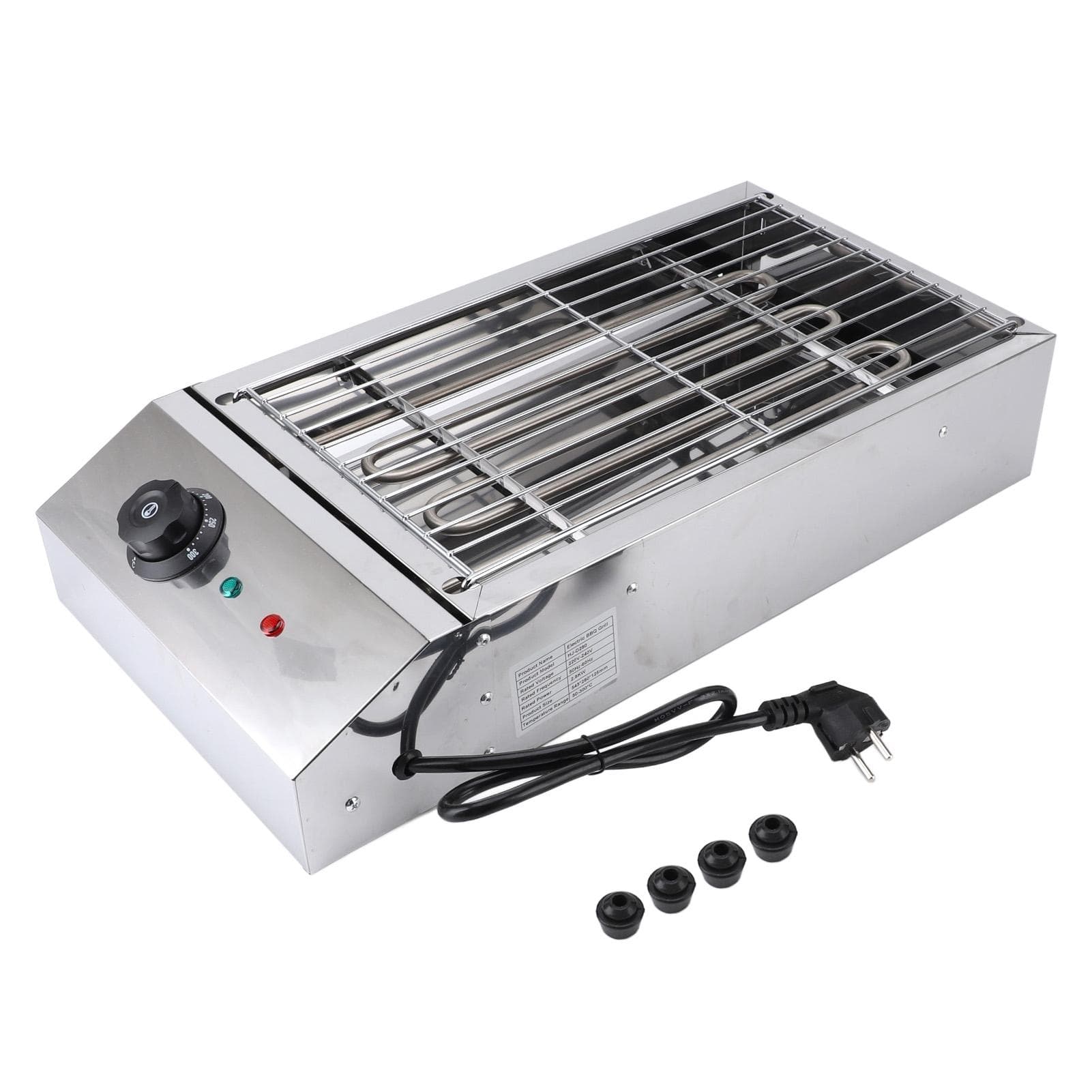 Stainless Steel Electric Barbecue Grill 2800W Smokeless 50?300 celsius Temperature Control Removable L
