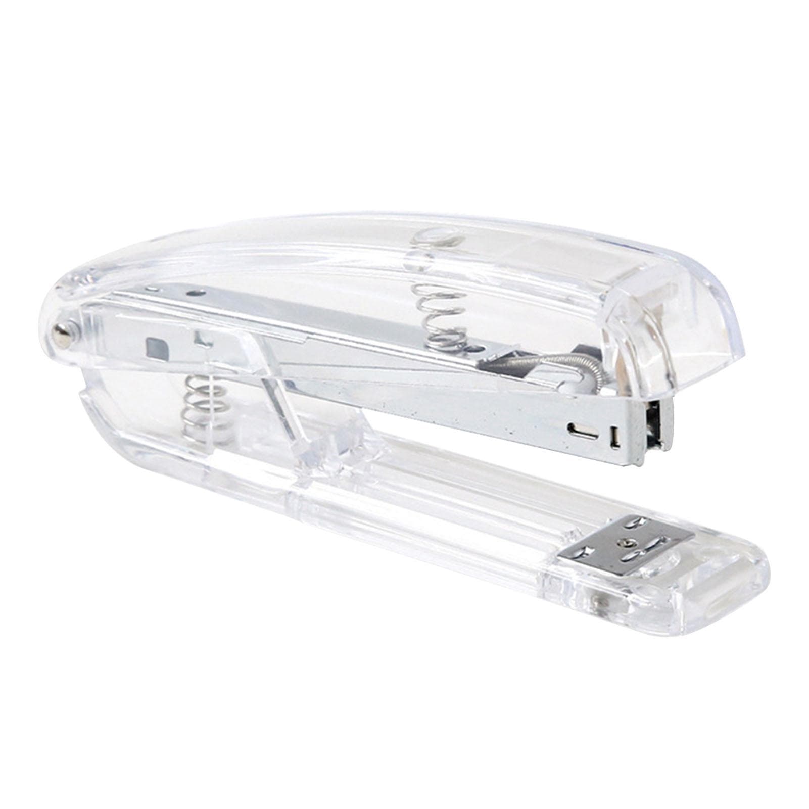 Stapler Minimalist Style Labor Saving Easy Stapling Comfortable Grip Acrylic Metal Handheld Stapler transparent