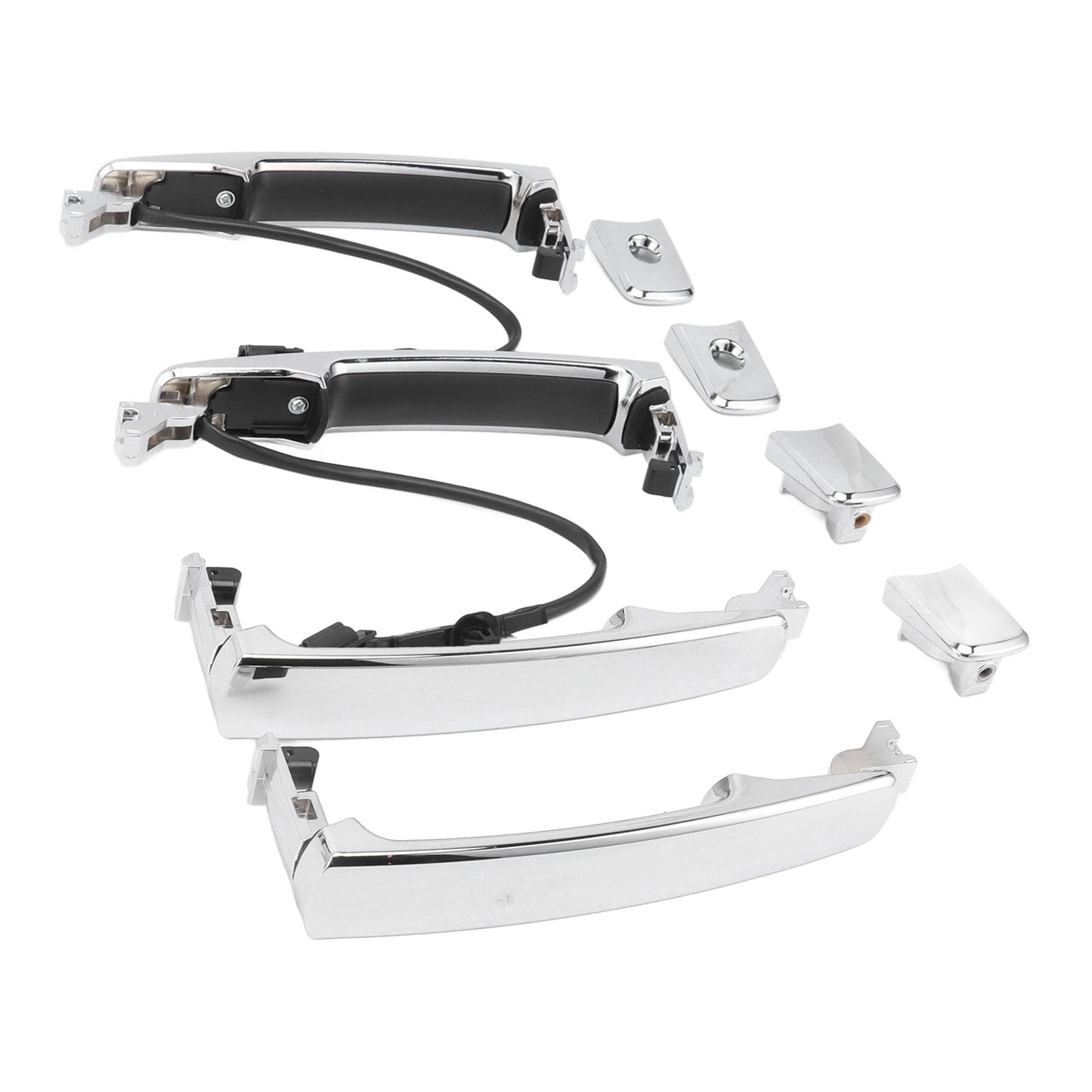 4pcs Car Outside Door Handle Set 80640?CA012 ABS Silver Replacement for Nissan Rogue Murano