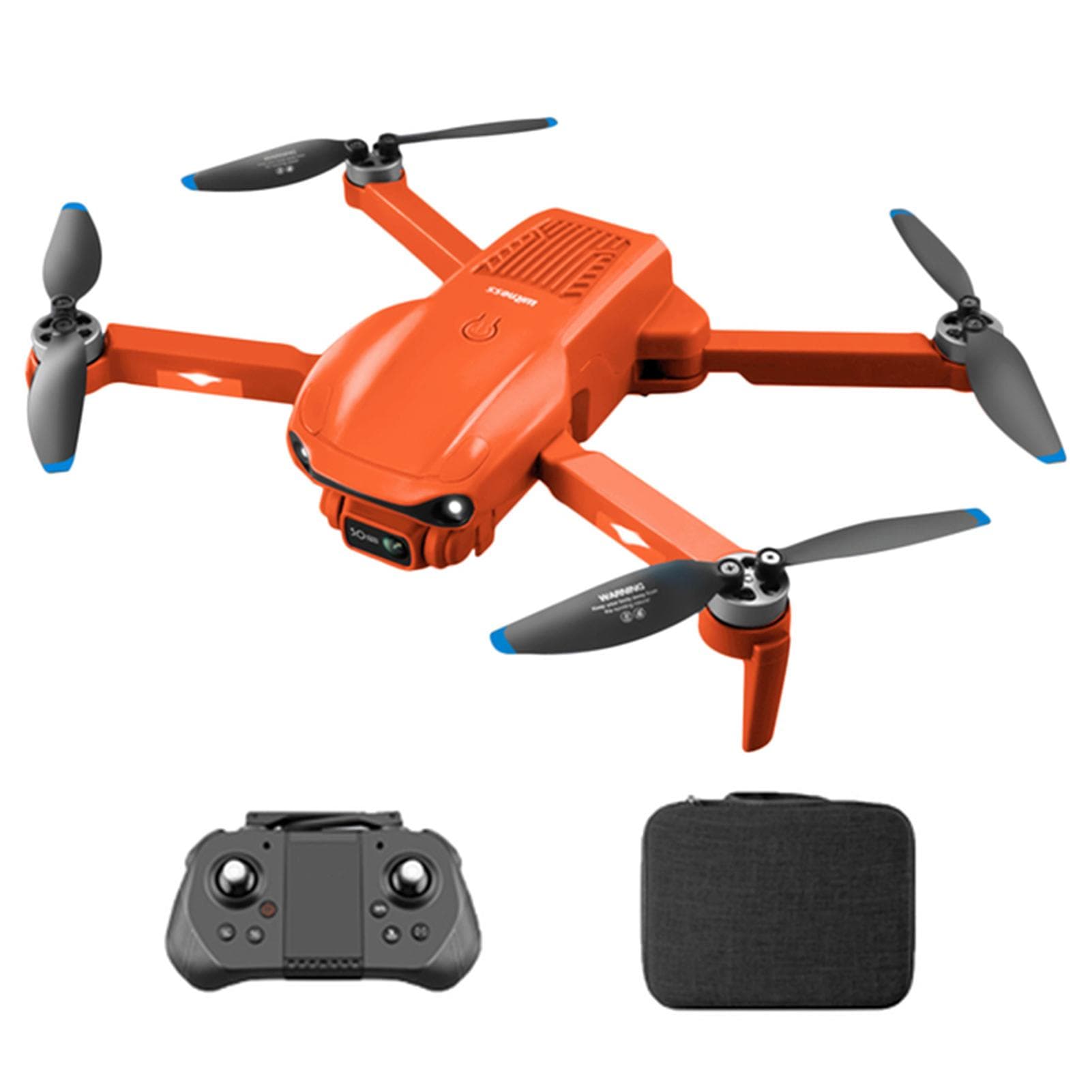 Remote Control Mini Drone with Dual Camera 4K Foldable Headless GPS Drone with Optical Flow Visual 1 Battery orange