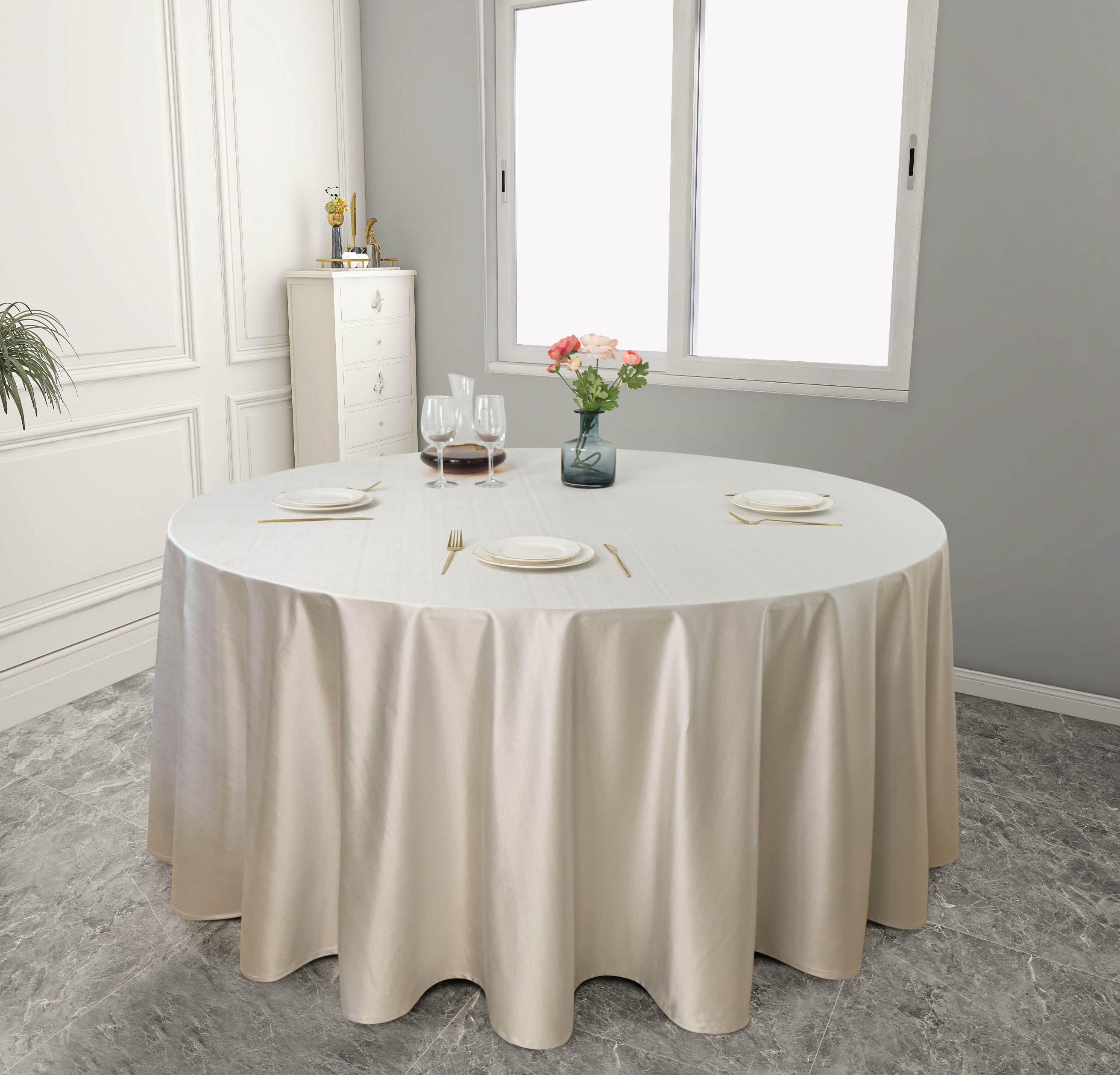 Pure Color Modern Minimalist Satin Tablecloth Thickened Multicolor Wear-resistant Tablecloth Retention Silk Table Cover 120x120cm 1pcs
