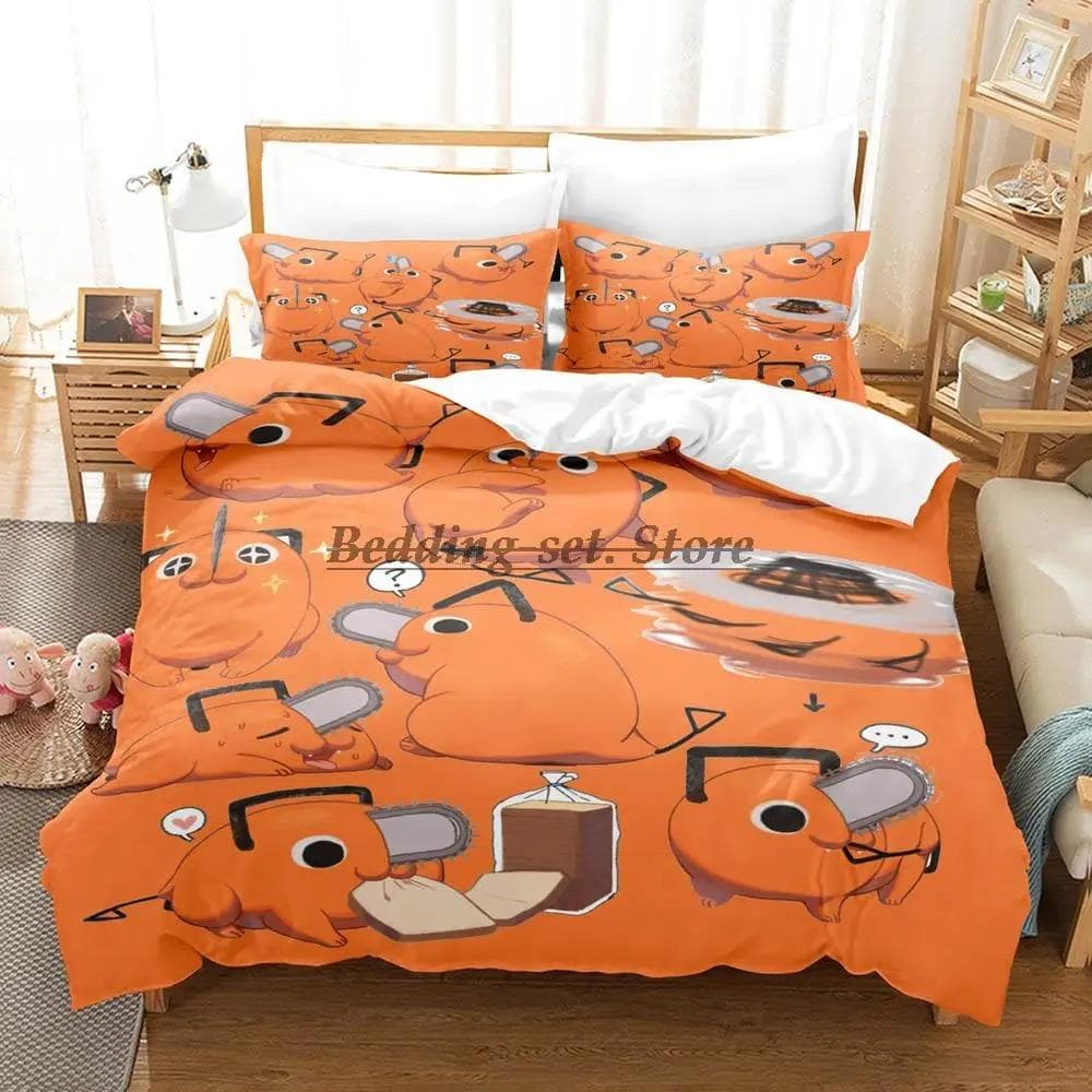Chainsaw Man Pochita Bedding Set Single Twin Full Queen King Size Bed Set Aldult Kid Bedroom Duvetcover Sets SPY×FAMILY 70x133cm 2pcs