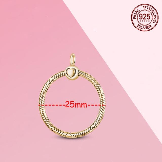 Pendant 925 Sterling Silver Original Moments Small Medium Large O Pendant Charm Fit Charms Necklace Chain DIY Jewelry Making