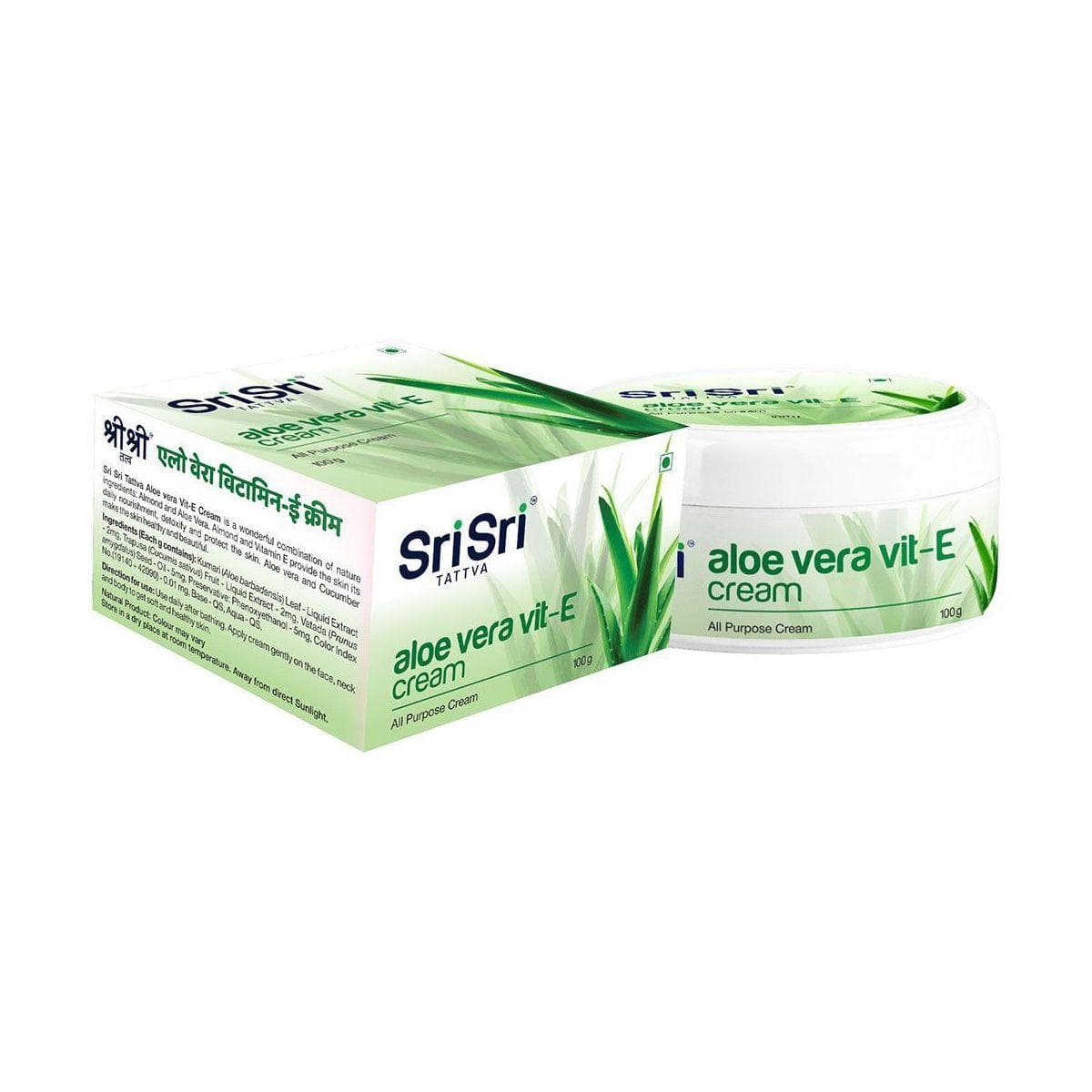 Aloe Vera Vit-E: skin cream (100 g), Aloe Vera Vit. E Cream Sri Sri Tattva 5.4125