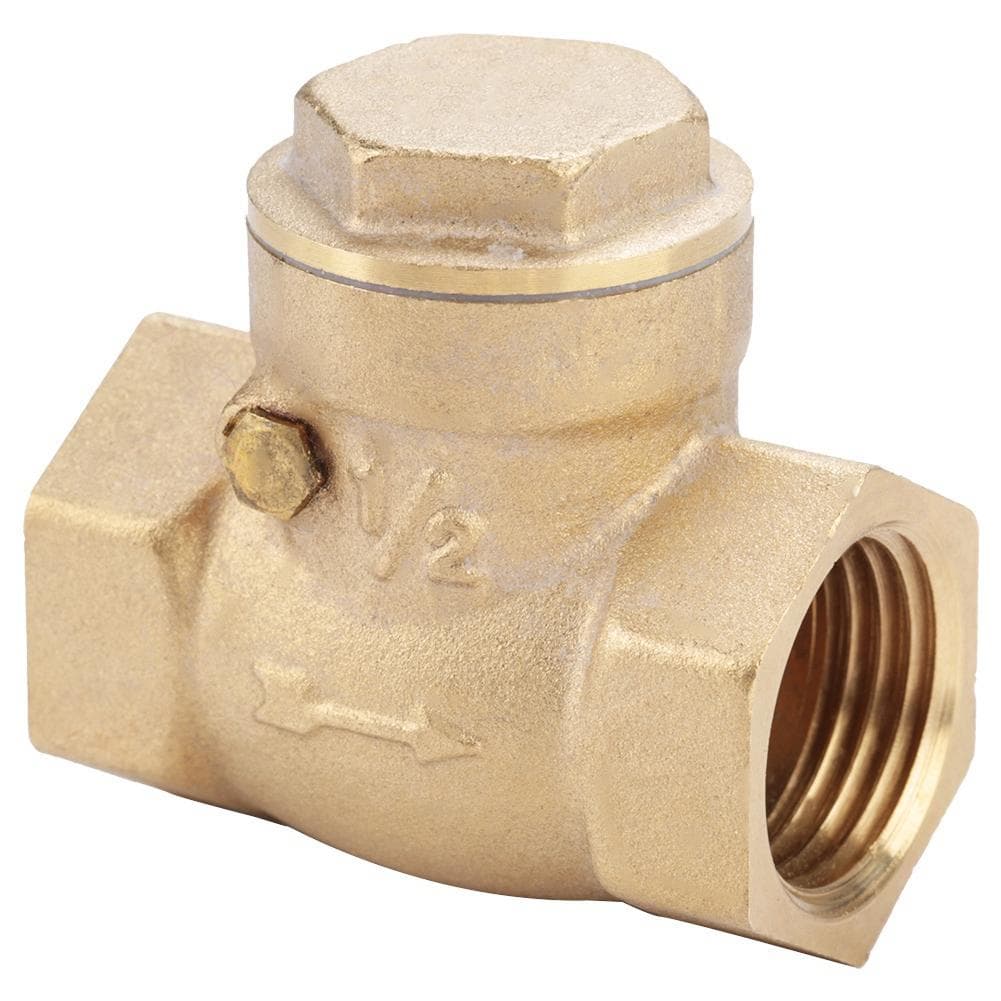 Golden Brass One Way Female Thread Swing Check Valve  Brass Check Valve Parts (DN15)