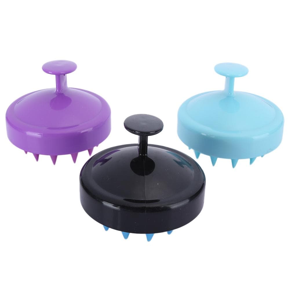3pcs Silicone Shampoo Brush Soft Scalp Massager Brush AntiSlip Bathing Hair Washing Brush
