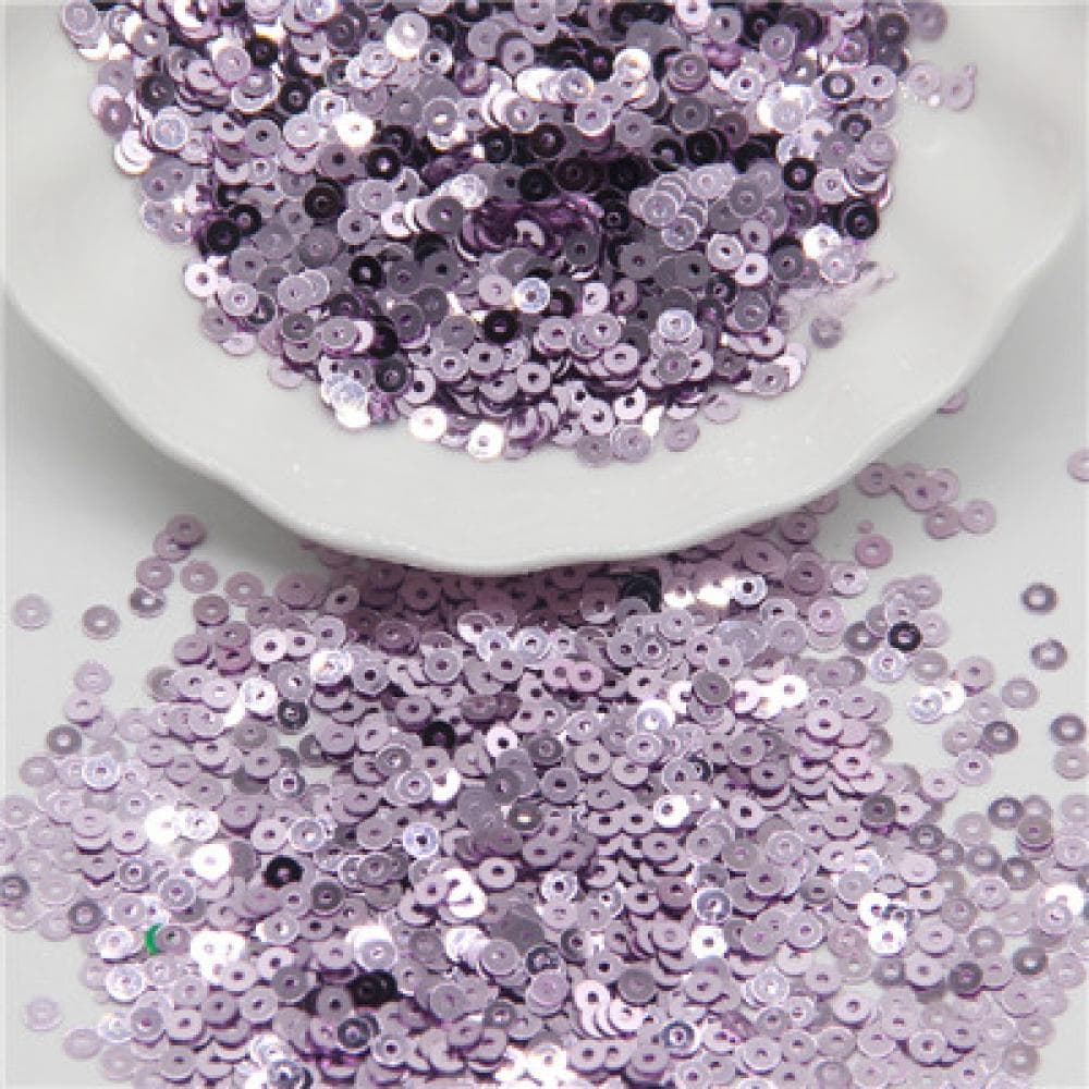 3mm 4mm 5mm 6mm Sequin Flat Round Loose Sequins Crafts Paillette Sewing Clothes Decoration DIY Accessory Lentejuelas Para Coser Light Purple  6mm 750pcs