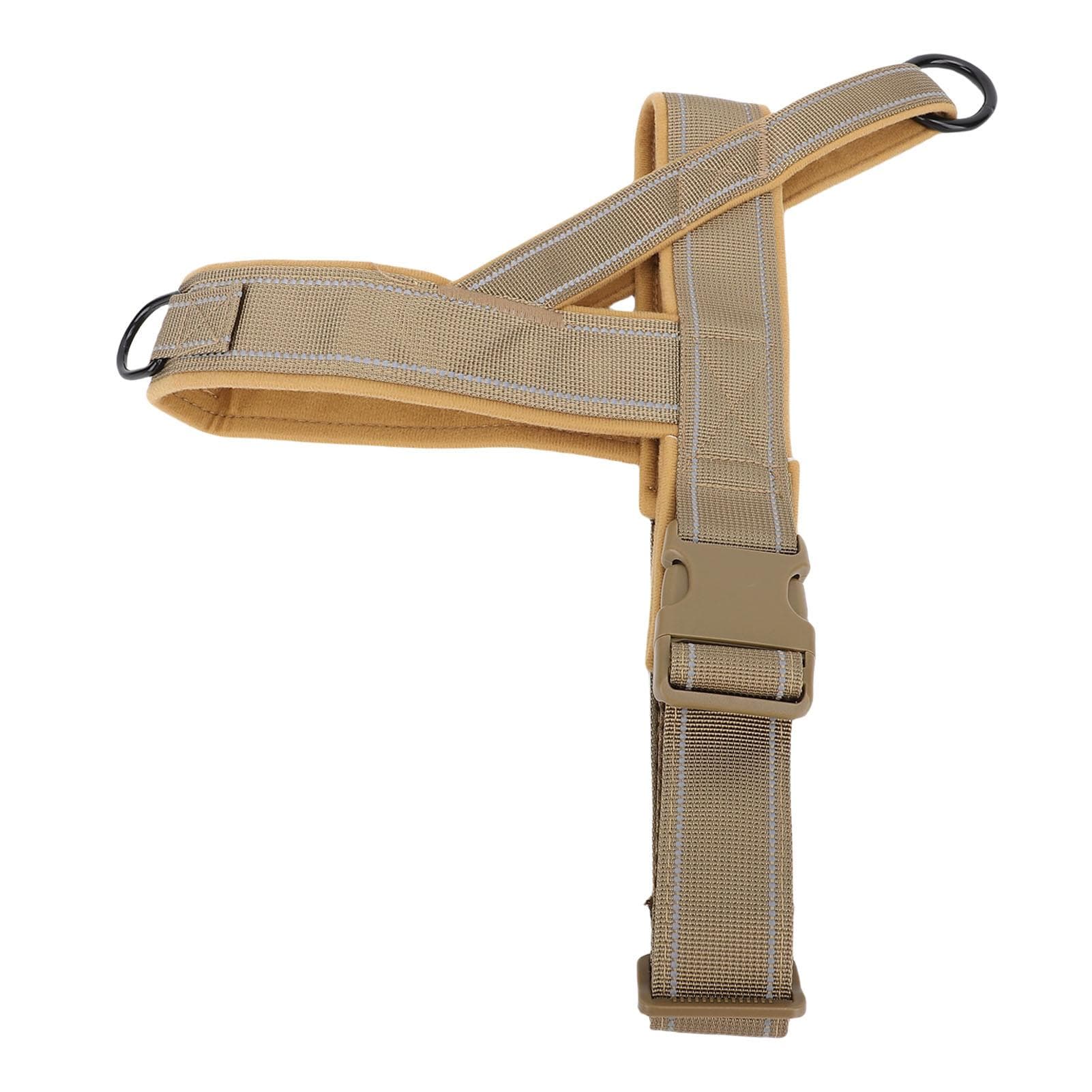 Dog Pulling Harness Nylon Adjustable Escape Proof Multifunctional Pet Body Harness for Walking S(for 2-4kg) khaki