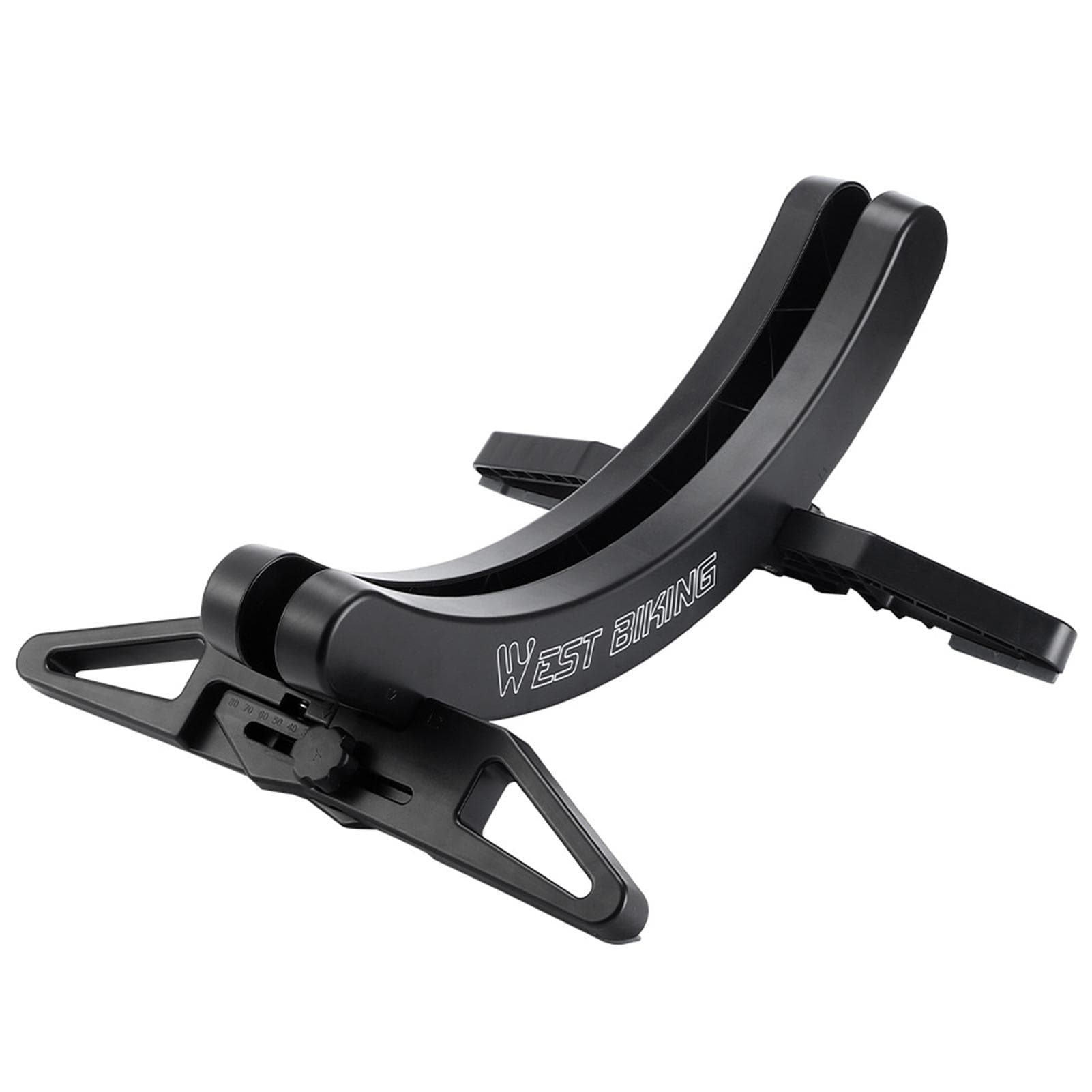 Adjustable Bike Floor Rack ABS Bicycle Floor Parking Stand 30-80mm Tire Width Bike Storage Rack black