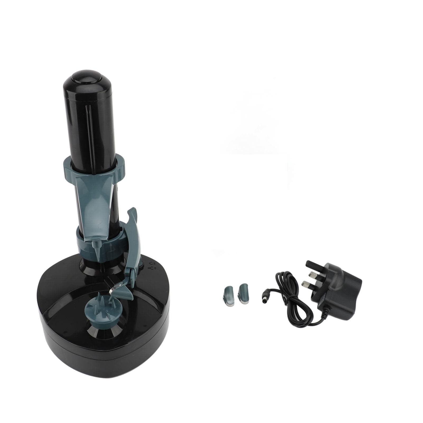 Electric Peeler with 3 Heads Automatic Stainless Steel Electric Fruit Peeling Tool for Potato black
