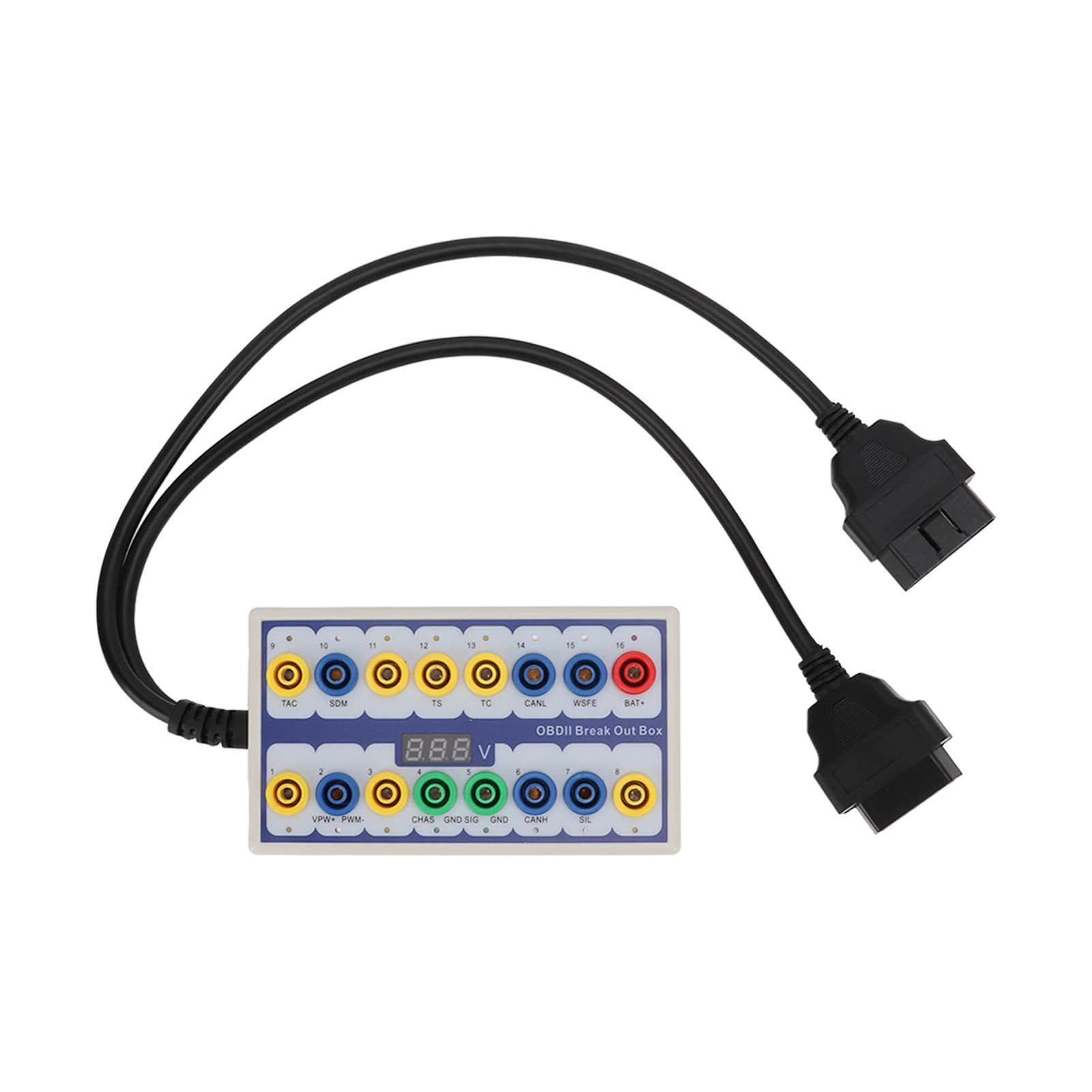 OBDII Breakout Box OBD2 Protocol Detector with Diagnostic Cable Universal for Car OBD Line Signal