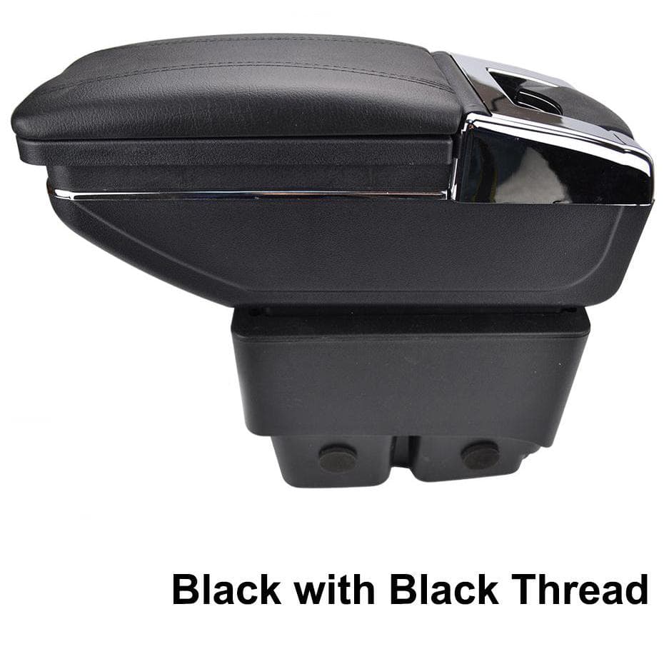 For Ford Fiesta 2009-2017 Center Centre Console Storage Box Armrest Arm Rest Rotatable 2010 2011 2012 2013 2014 2015 2016 black