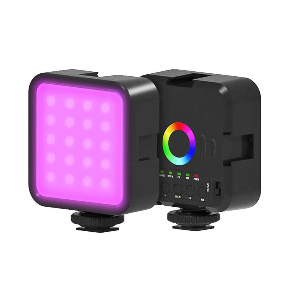 RGB Mini Photography Lamp Dimmable LED Light Portable Vlog Light with 1200mAh Battery USB Charging black