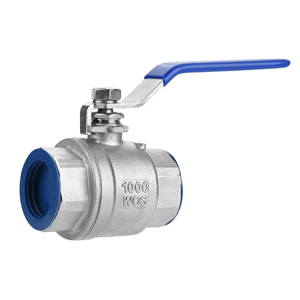 304 Stainless Steel Two piece Full Port Female Ball Valve 34 NPT 1000WOG
