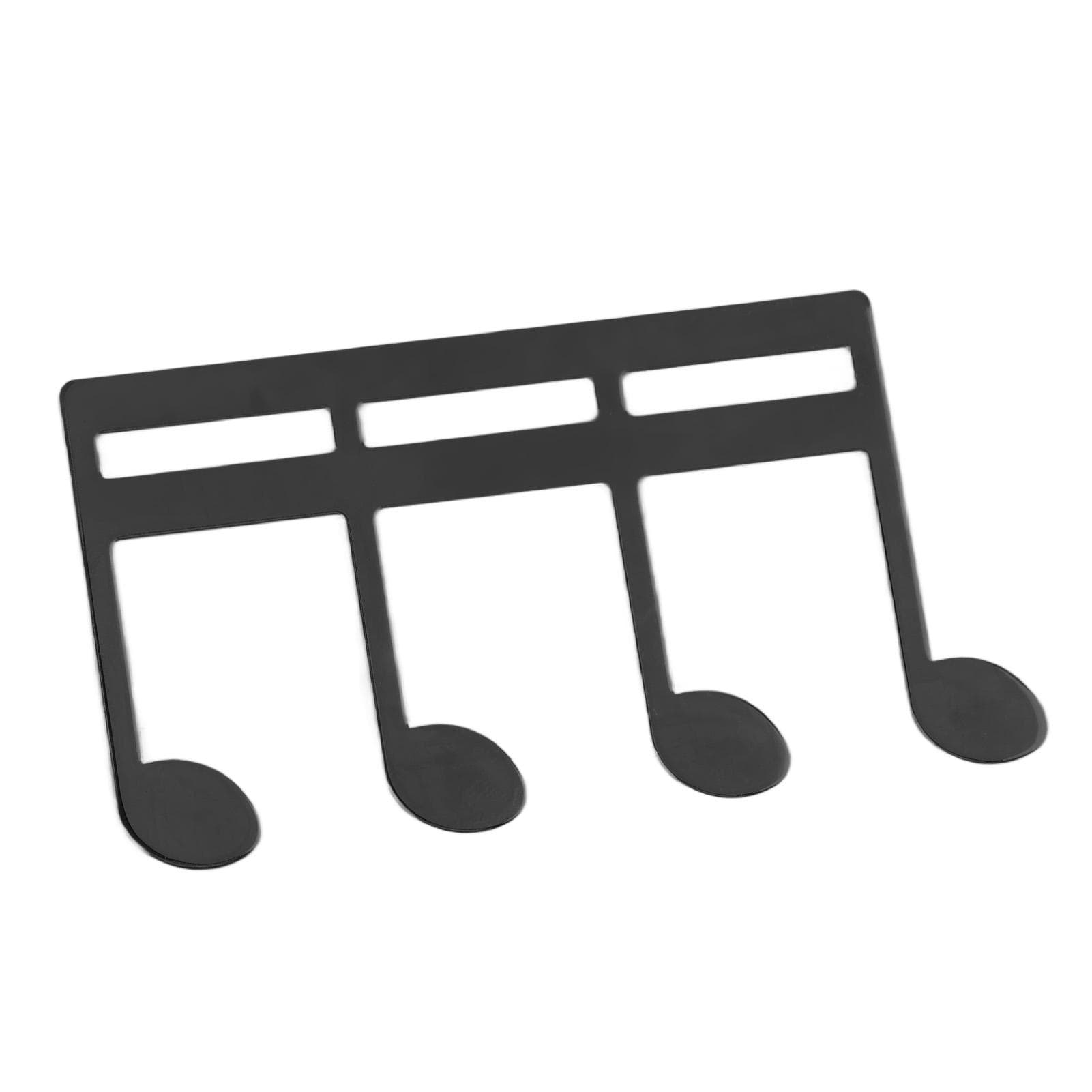 Sheet Music Clip Metal Note Pattern Delicate Music Book Clip Page Holder for Piano Guitar Black black