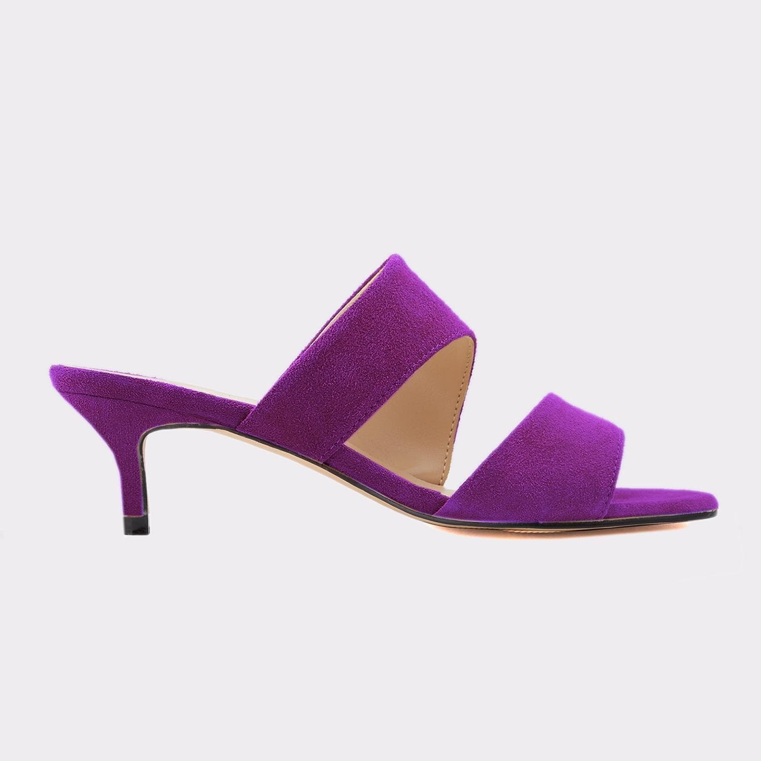 LOSLANDIFEN 2023 New Women Sandals Fashion 5cm Sexy Thin High Heels Open Toe Summer Casual Slip on Sandal Nude Wedding Shoes shoe 40 purple