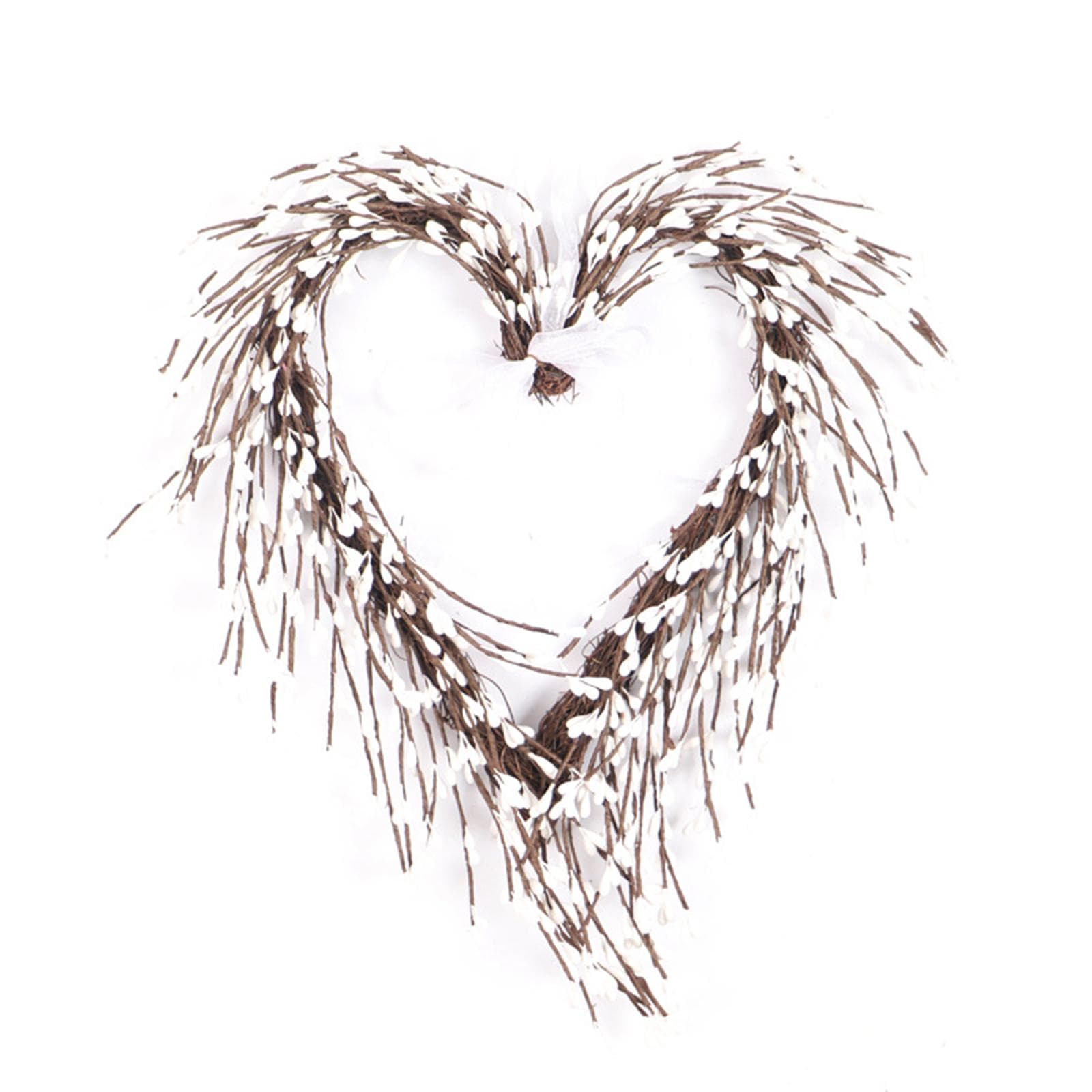 Heart Shaped Wreath Sprig Valentine s Day Wreath Wall Mounted Front Door Flower Wreath