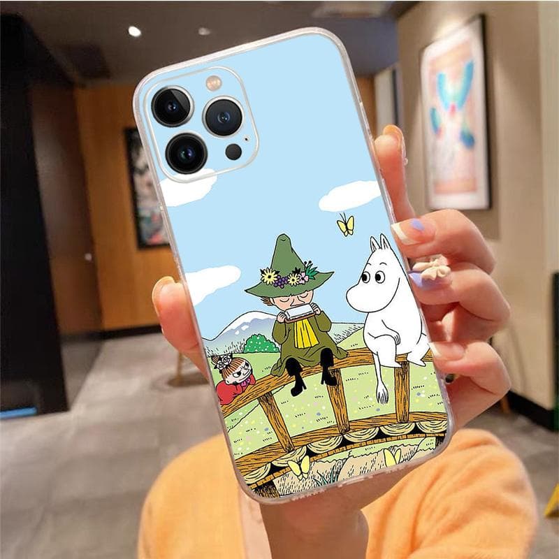 Phone Case For iphone 14 13 12 11 Pro Max XS XR X 12mini 14 Plus SE Moomin Mobile Phone Case Funda Capa Cell iphone 12ProMax