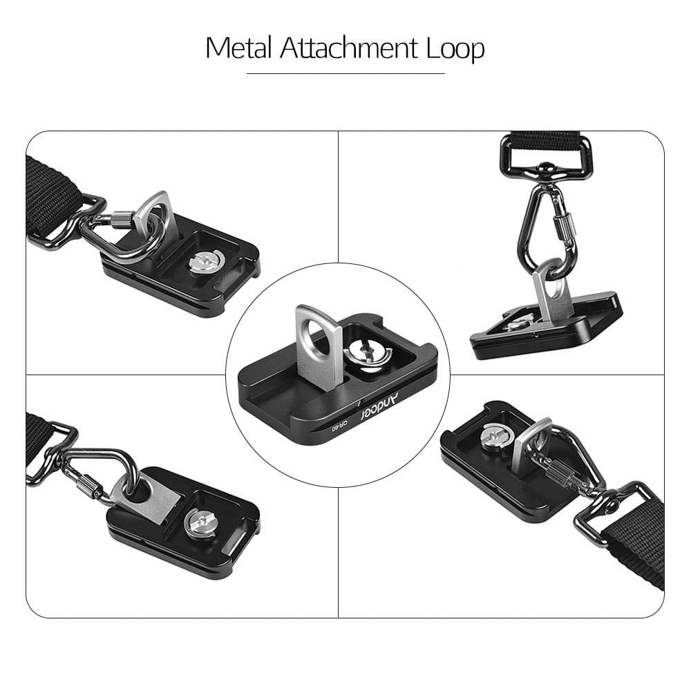 Universal Quick Release Plate 1/4  Screw Mount for Arca-Swiss DSLR Camera black