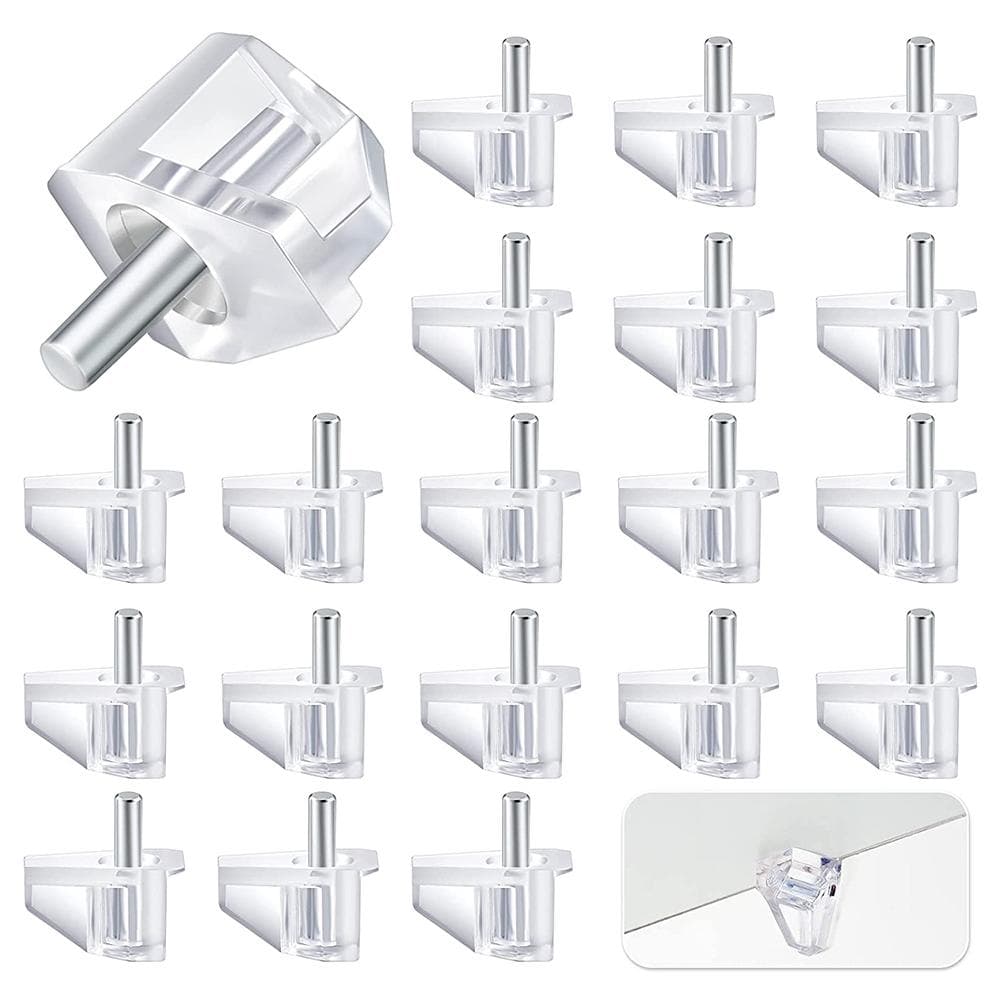 100Pcs Clear Shelf Support Peg 3mm Shelf Plastic Bracket For Furniture Shelves Cabinets Holder Pegs