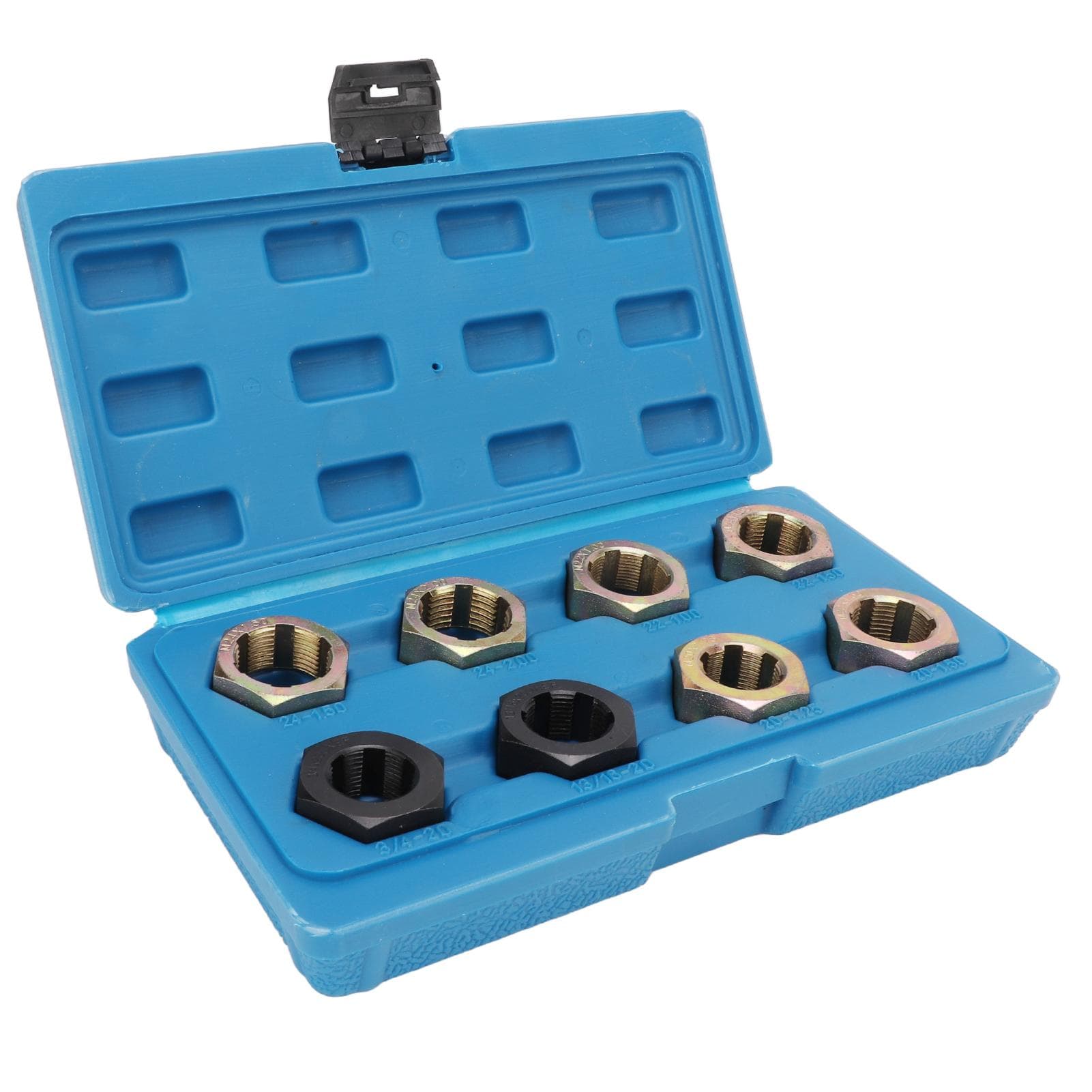 8pcs Axle Spindle Rethreading Tool Set Carbon Steel Portable for Vehicle Maintenance