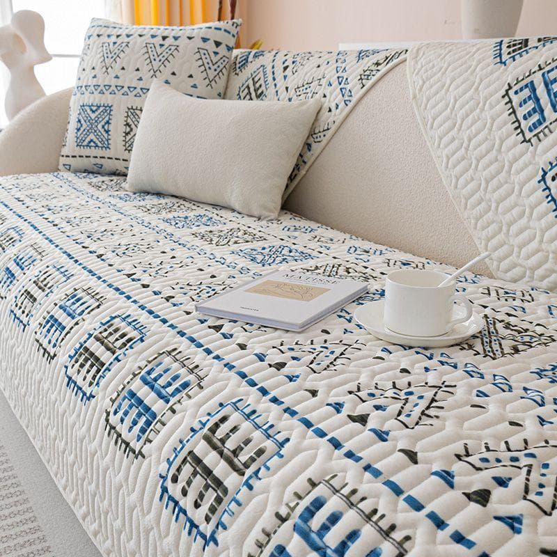 Jacquard Velvet Sofa Cover Four Seasons Universal Cover Anti-cat Scratch Sofa Cover for Living Room 1/2/3/4 Seater Couch Cushion 70x70cm 1pcs
