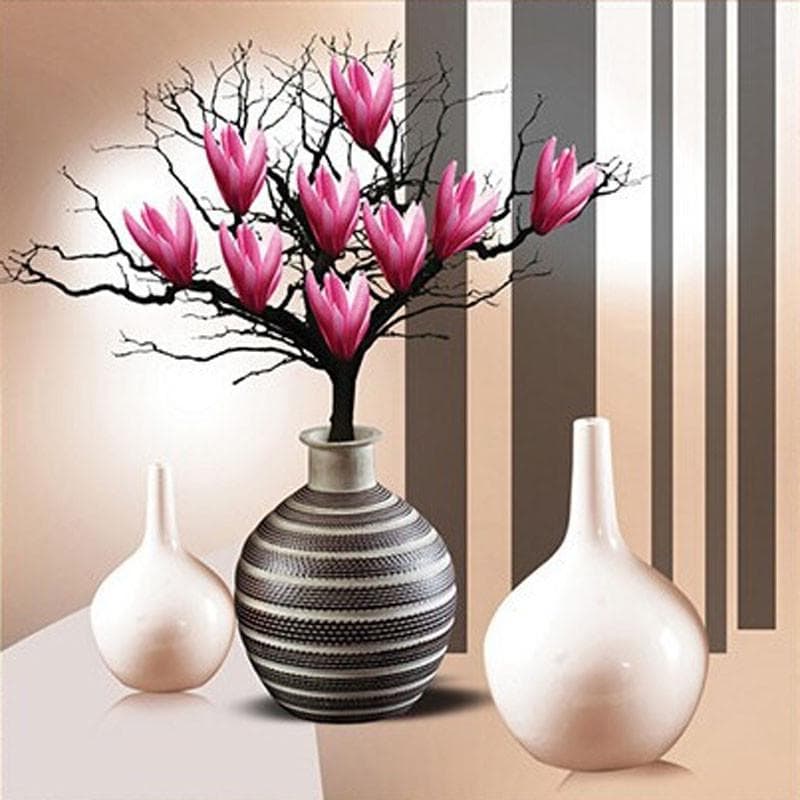 Full Round 5D DIY Diamond Embroidery Flower Diamond Painting Cross Stitch 30x30CM