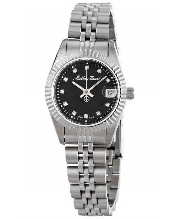 Mathey-Tissot Mathy II Stainless Steel Black Dial Quartz D710AN Women's Watch black