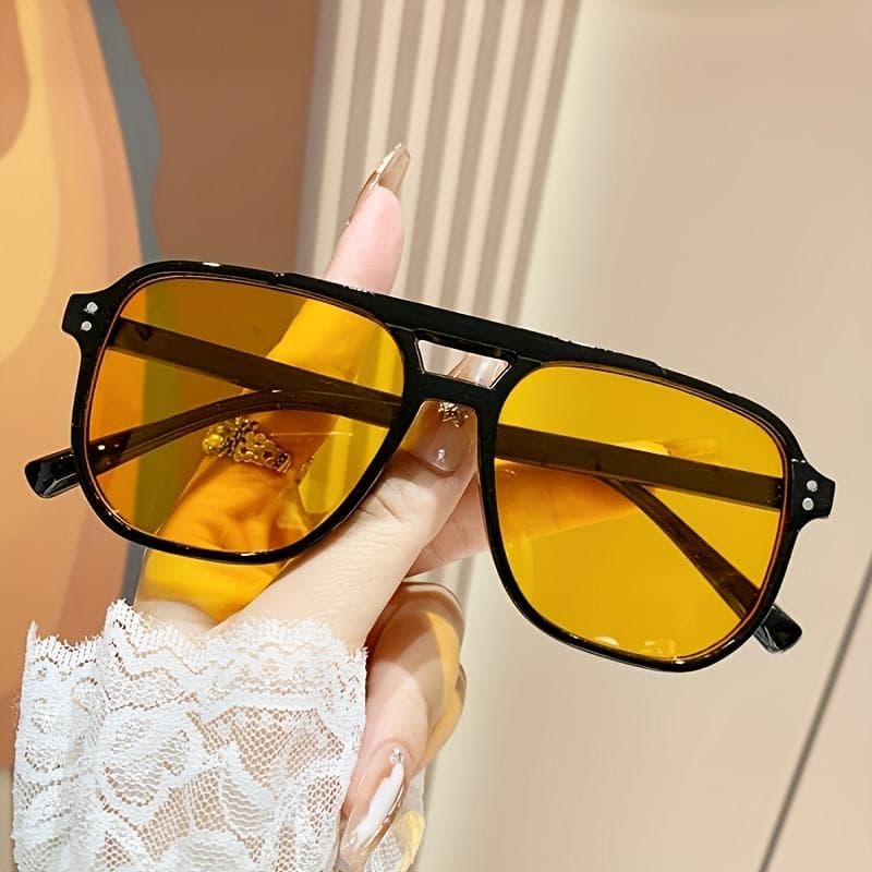 20 Pairs Men's Fashion Glasses Black Yellow Tinted Lenses Street Style Party Accessories Durable