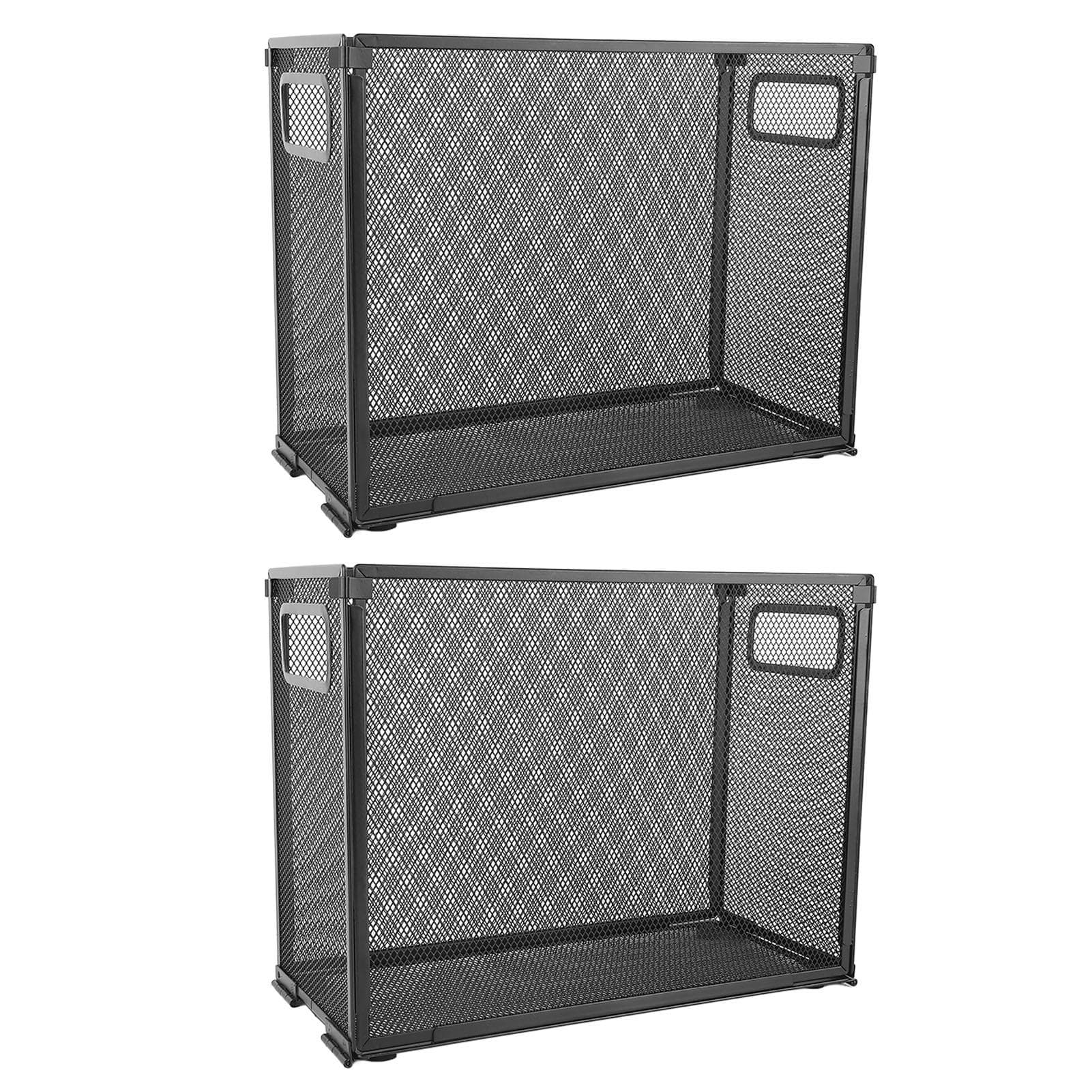 2pcs Mesh File Holder Foldable Metal Mesh File Organizer for Letters Legal Documents Folders Office