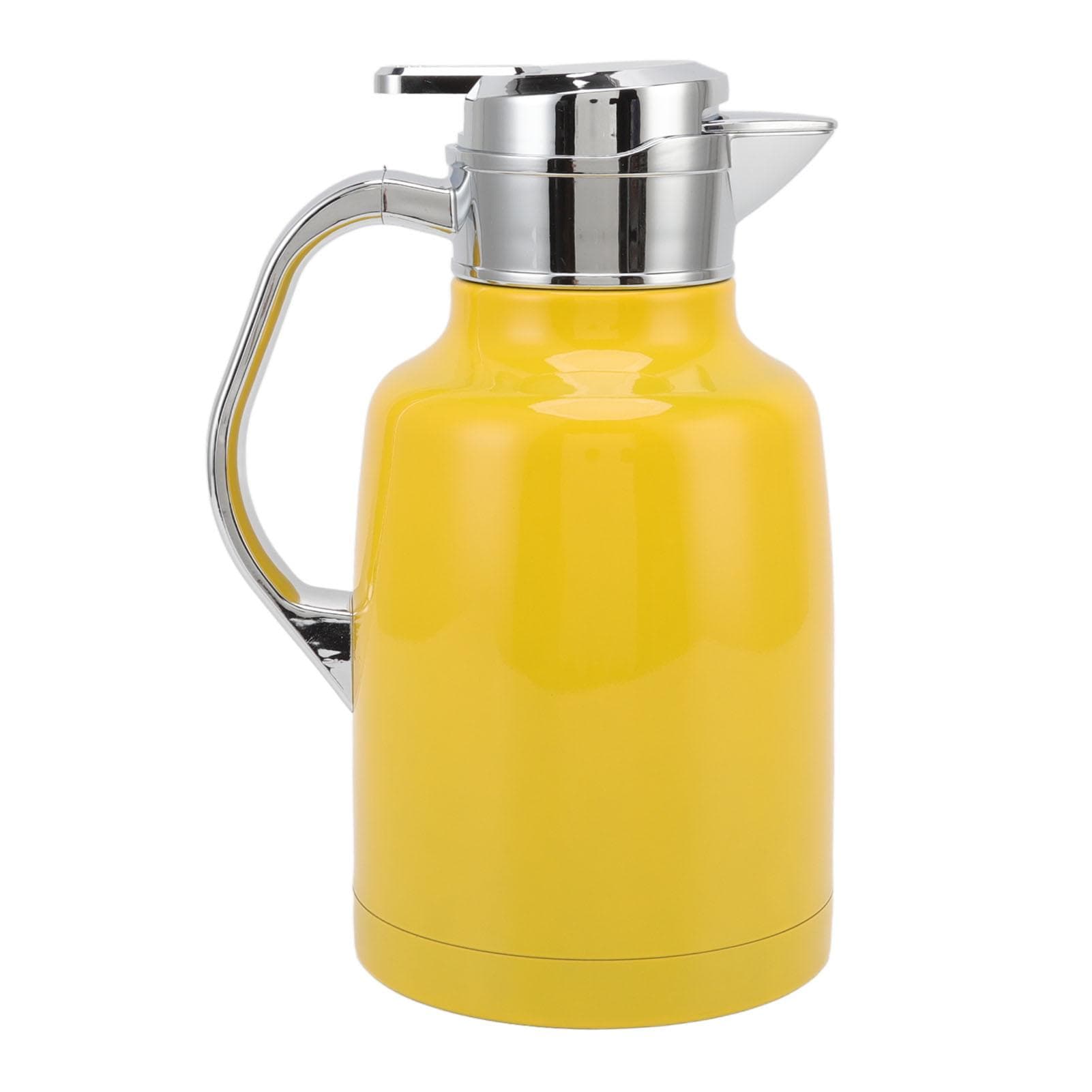 304 Stainless Steel Thermal Tea Pot Insulated Coffee Pot Hotel Restaurant Welcome Pot Silver L(for 6.5-9kg) yellow