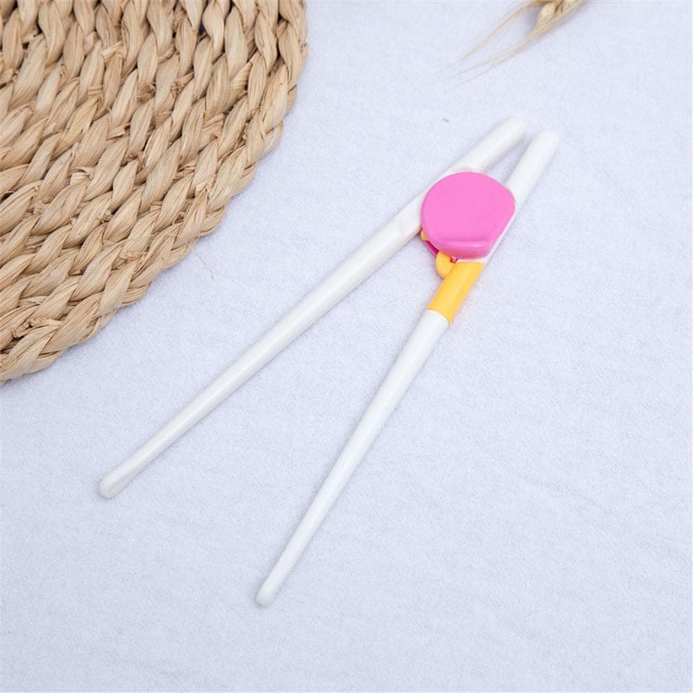 1Pair Children Chopsticks Kids Baby Help Eat Learn Training Chinese Chop Sticks Practical Tableware Sushi Dinner Set Accessories pink