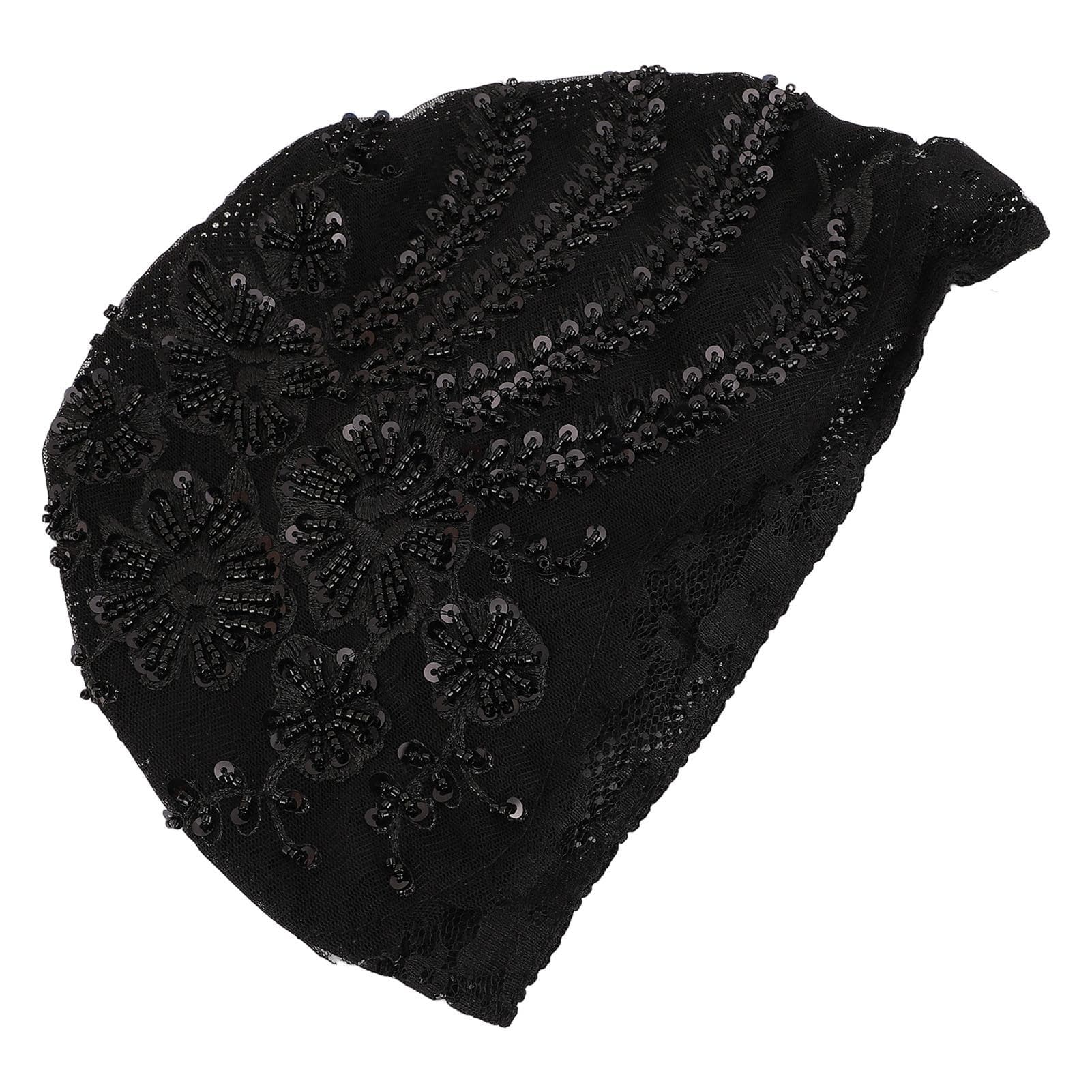 Floral Lace Hat Women Headband Cap Muslim Head Wrap Headscarf for Daily Activities Or Chemotherapy