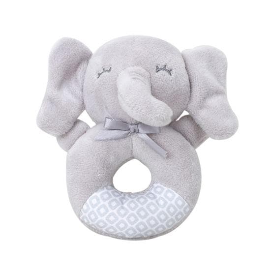 Soothing Cozy Grip Lovely Rabbit Elephant Baby Bed Bell Rattle Cartoon Soothe Toys Plush Toy Elephant