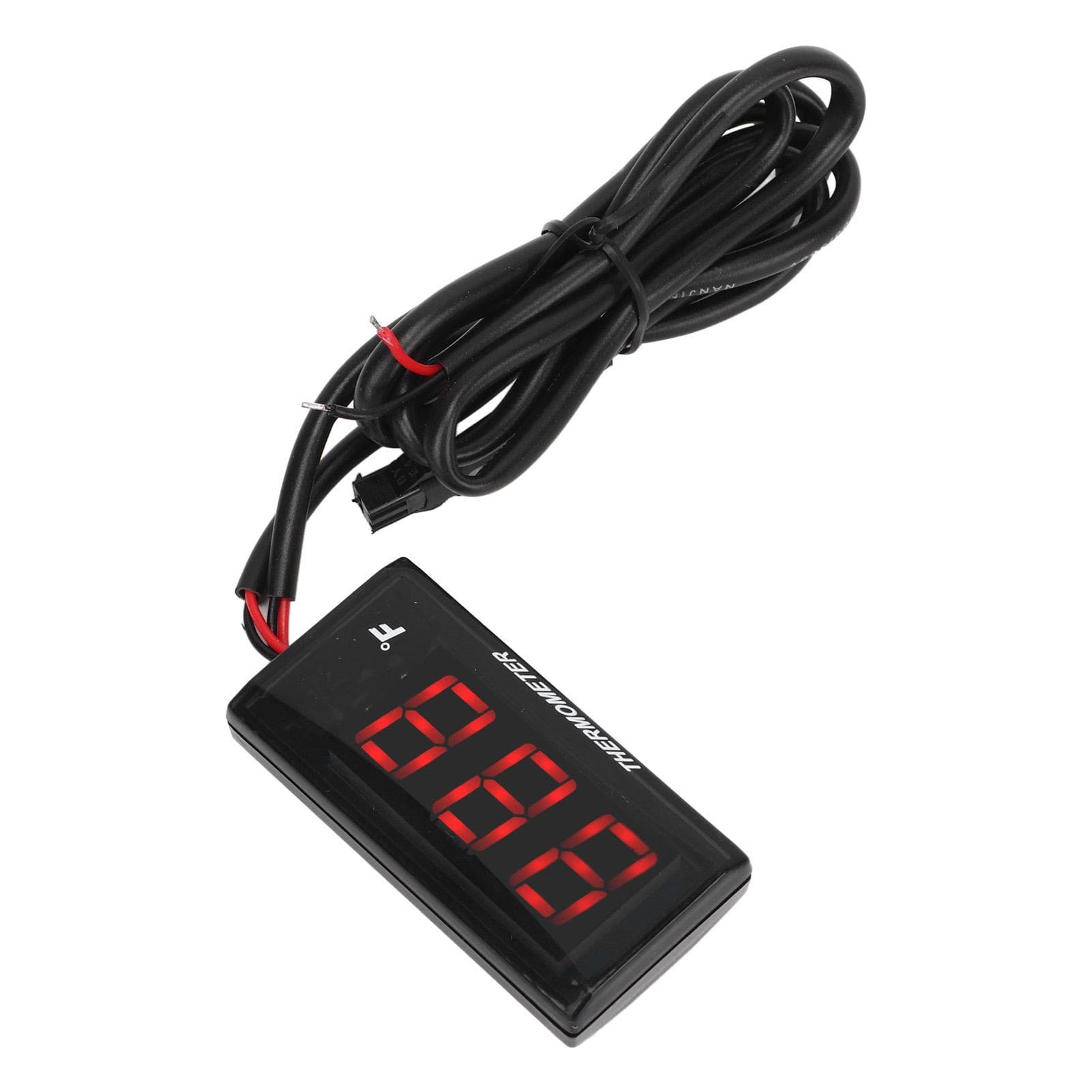 LCD Motorcycle Thermometer Ultra Thin Waterproof Water Temp Meter with 10MM Sparking Plug Adapter red