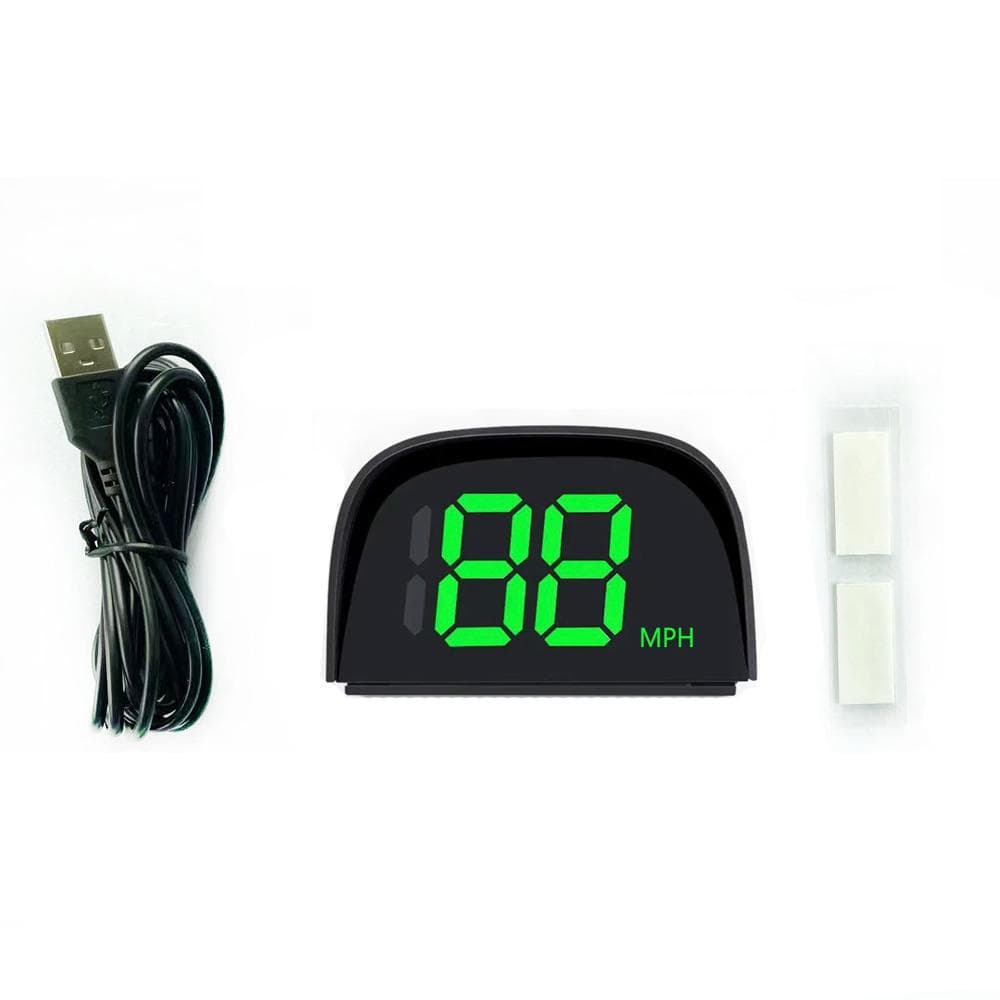 Car Global Position System Speedometer Digital Display Speed Meter Car HeadUp Display miles green