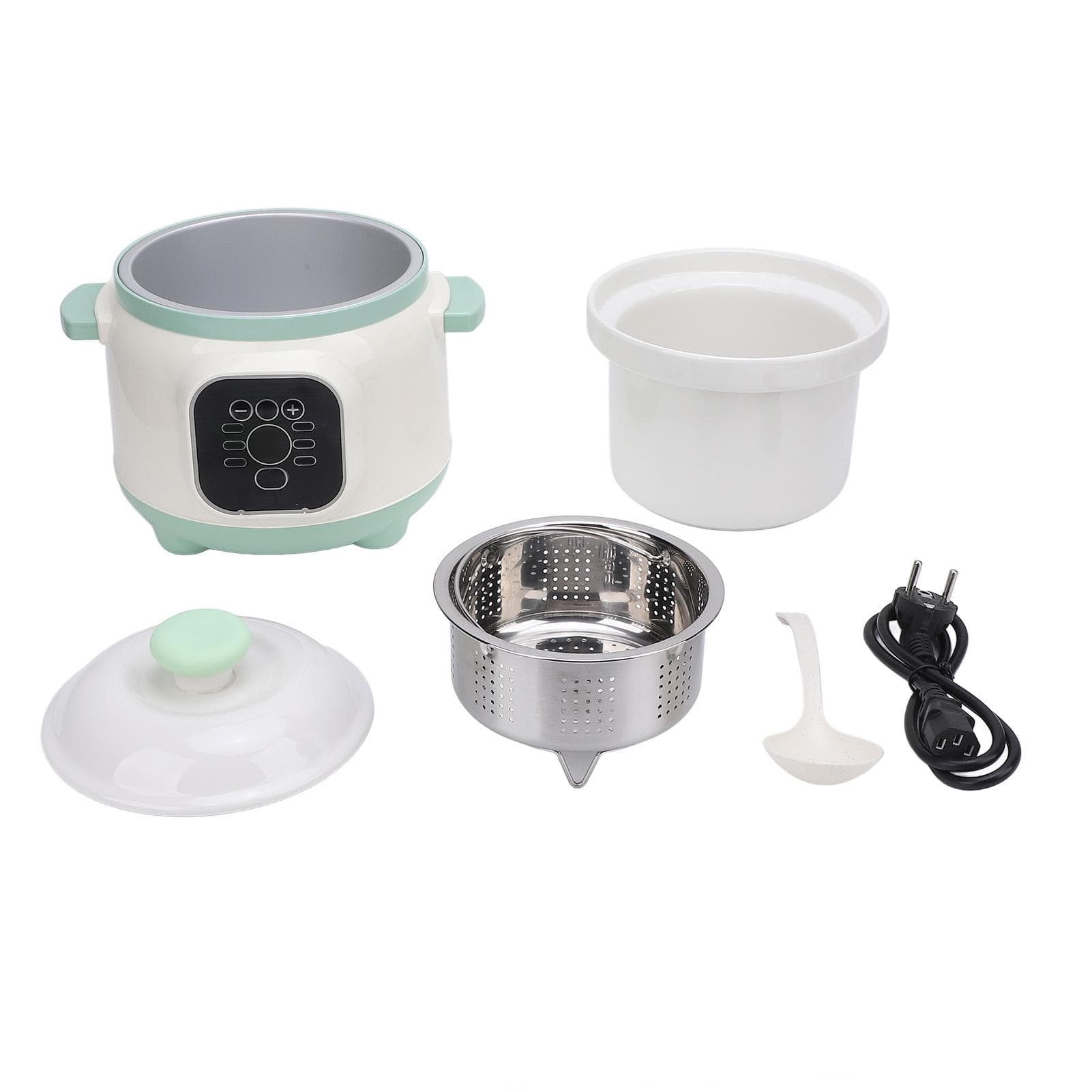 1.8L Electric Cooker Multifunctional Ceramic Stewing Pot with Lid for Cooking Congee Dessert Soup L