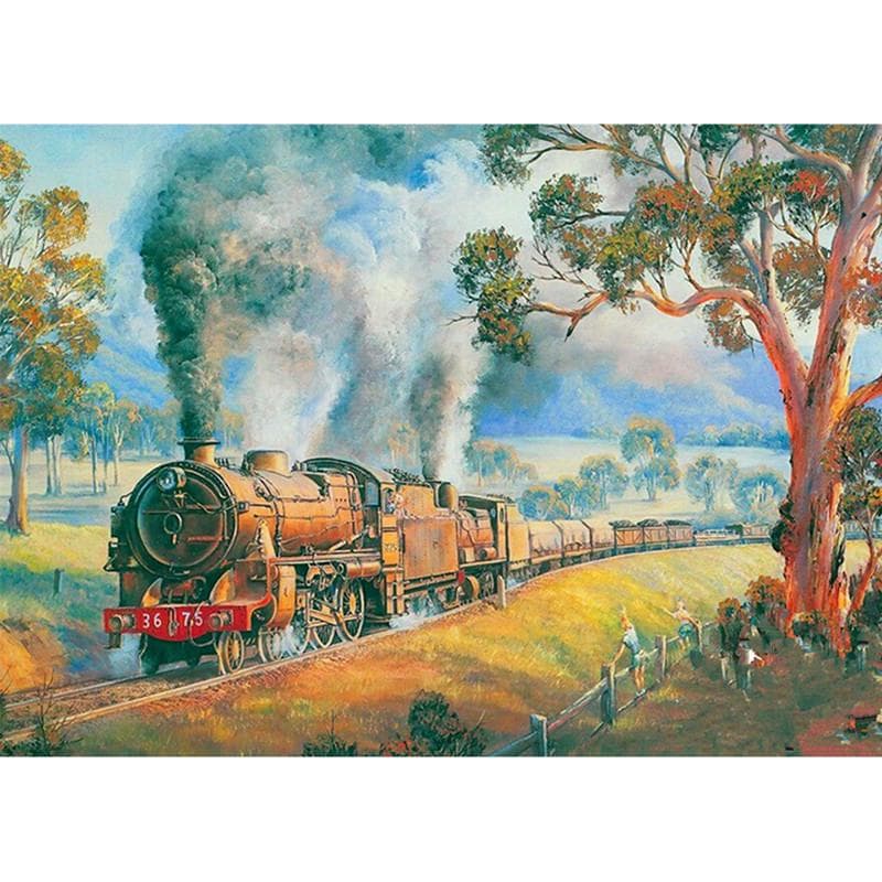 5D DIY Diamond Painting Train Embroidery Mosaic Cross Stitch Rhinestone Decoration 20X30CM