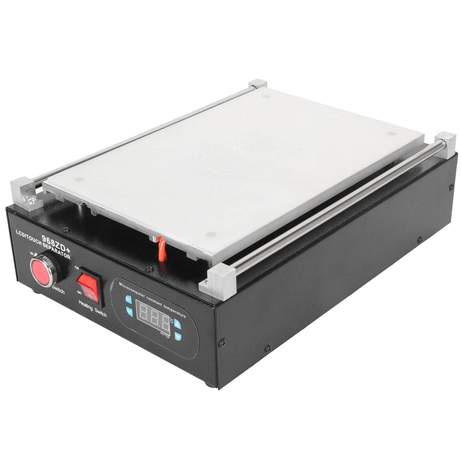 968ZD Screen Separator Machine 14in 800W Heating Plate Aluminium Alloy Built in Vacuum Pump LED UK Plug