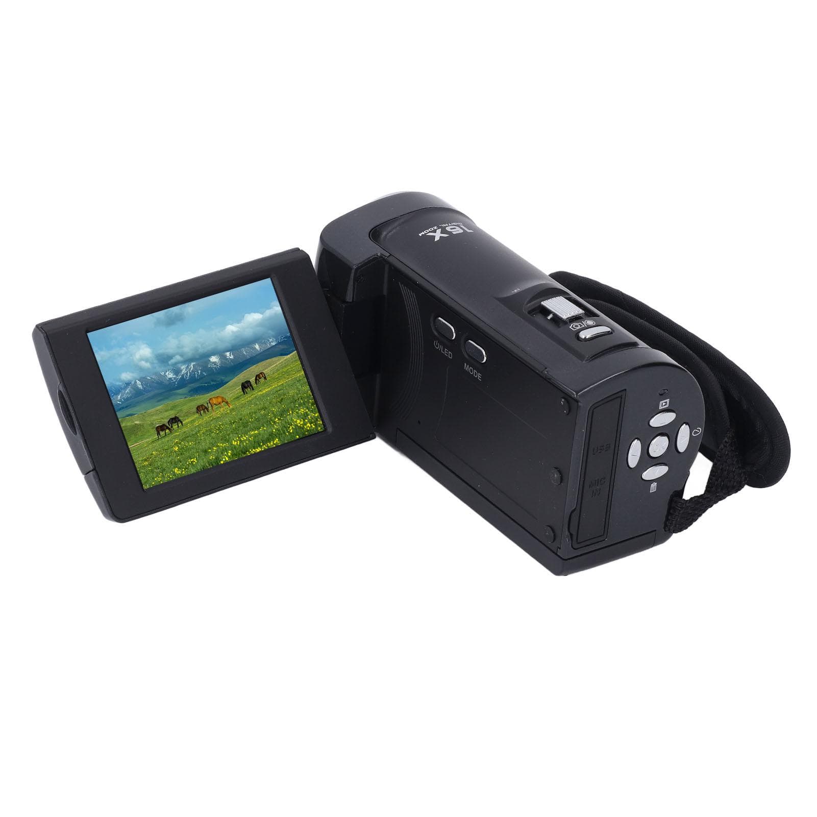 QHD 2.7K Video Camera 50MP 16X Digital Zoom Camcorder 270 Degree Rotation Screen Video Recorder 32G