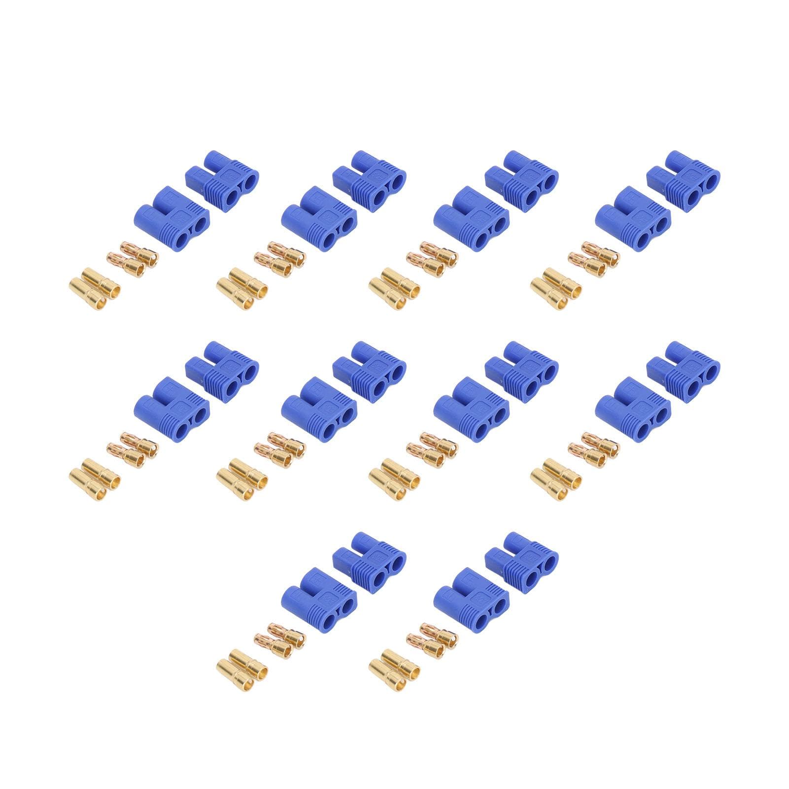10 Set EC3 Battery Connector Plug Anti Reverse Brass Gold Plated Male Female Banana Plug Connector