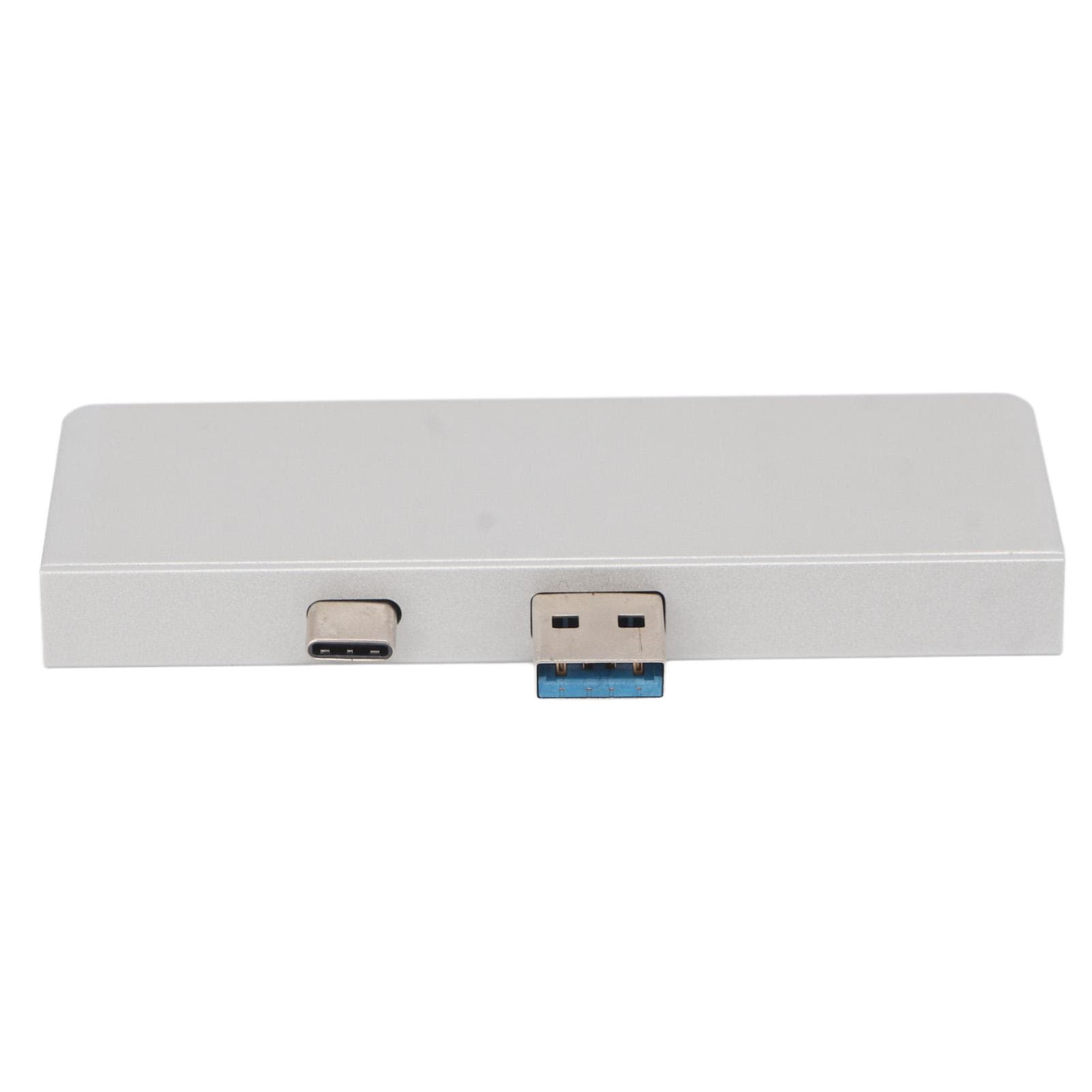 USB C Hub 4K HD Multimedia Interface Data Transmission Dual USB3.0 Ports 5 in 2 USB C Hub for silver
