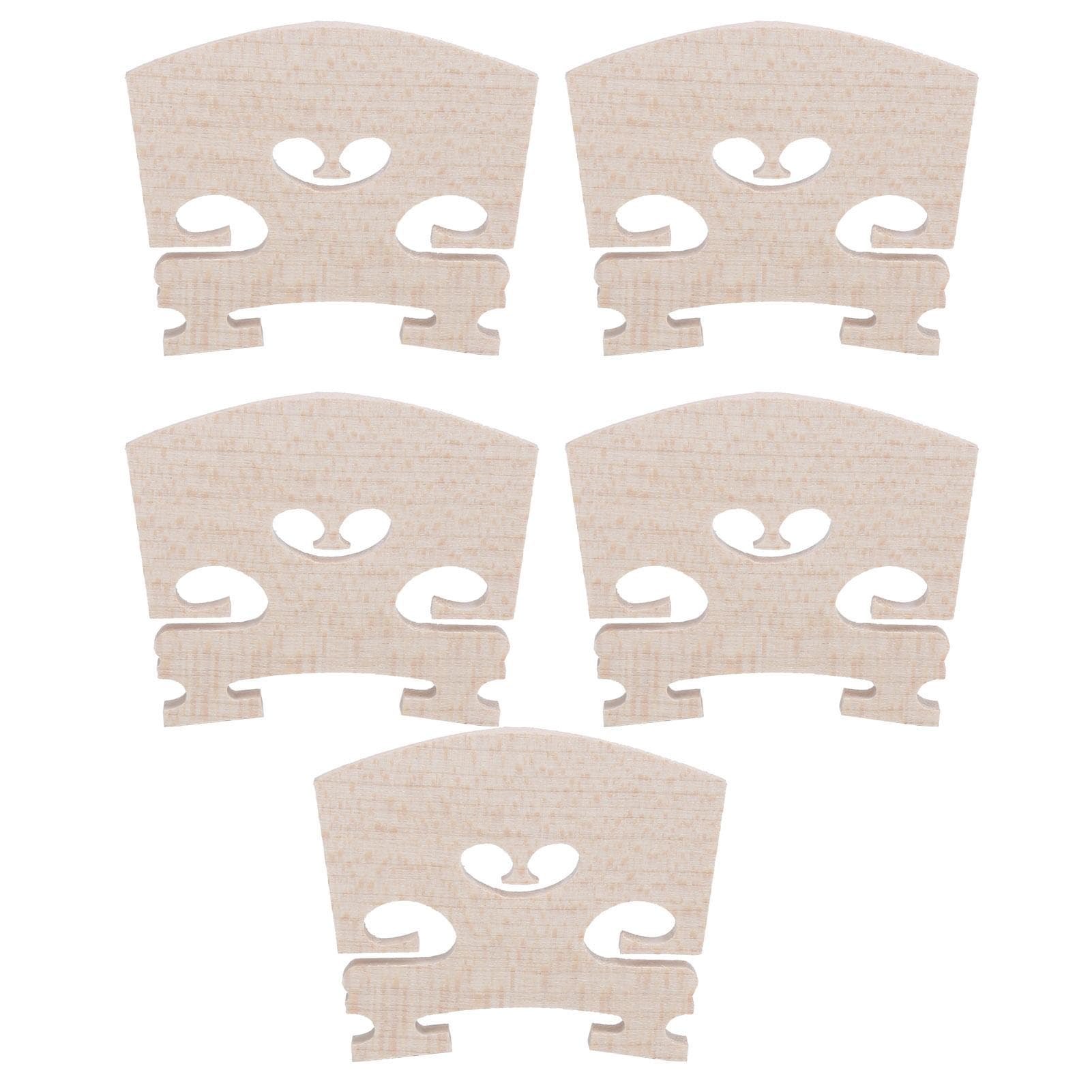 5Pcs Violin Bridge Maple Wood Replacement for 4/4 Size Musical Instrument Accessories
